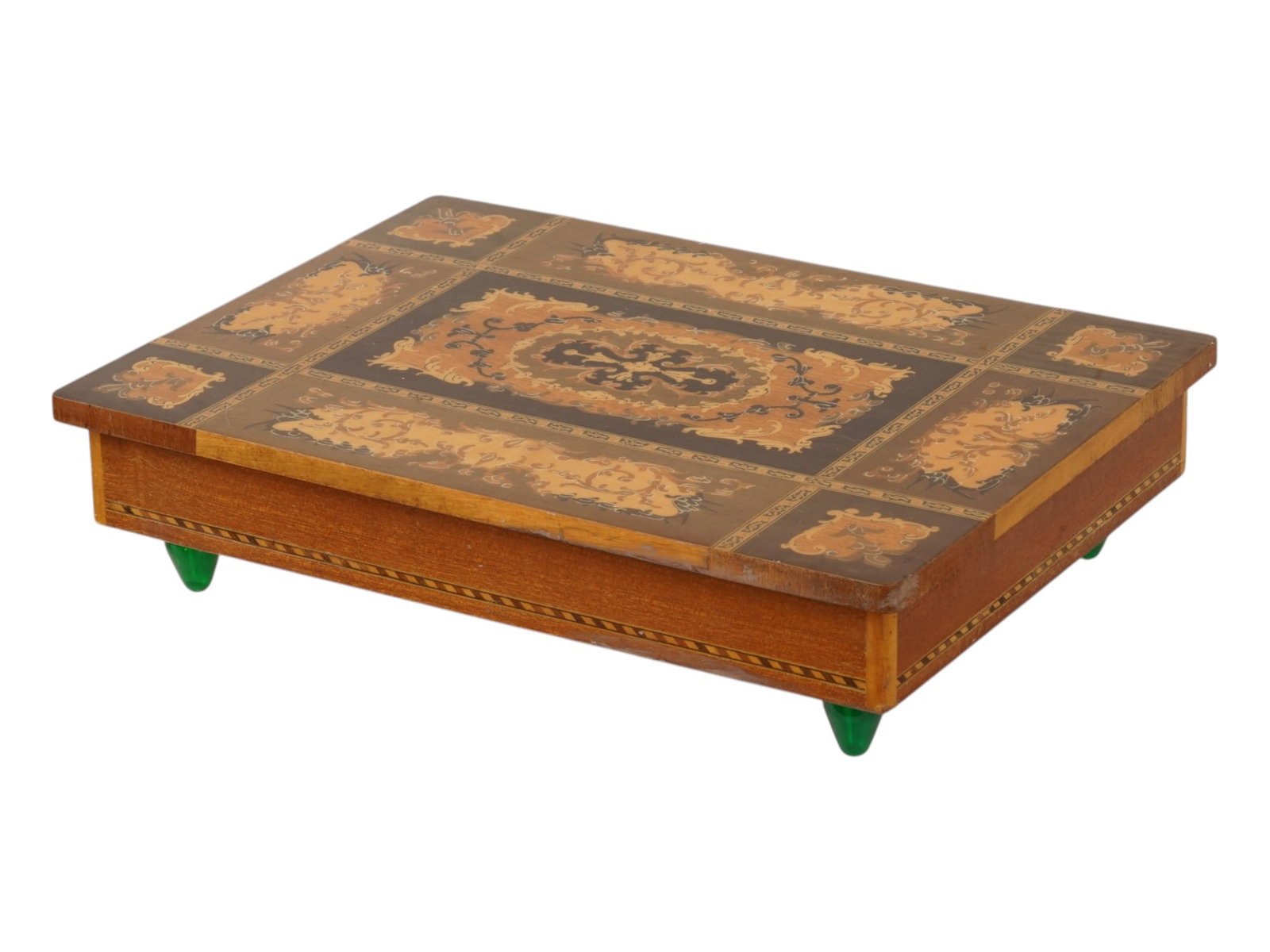 VINTAGE ITALIAN VESUVIO WOODEN MUSIC BOX (1 of 9)