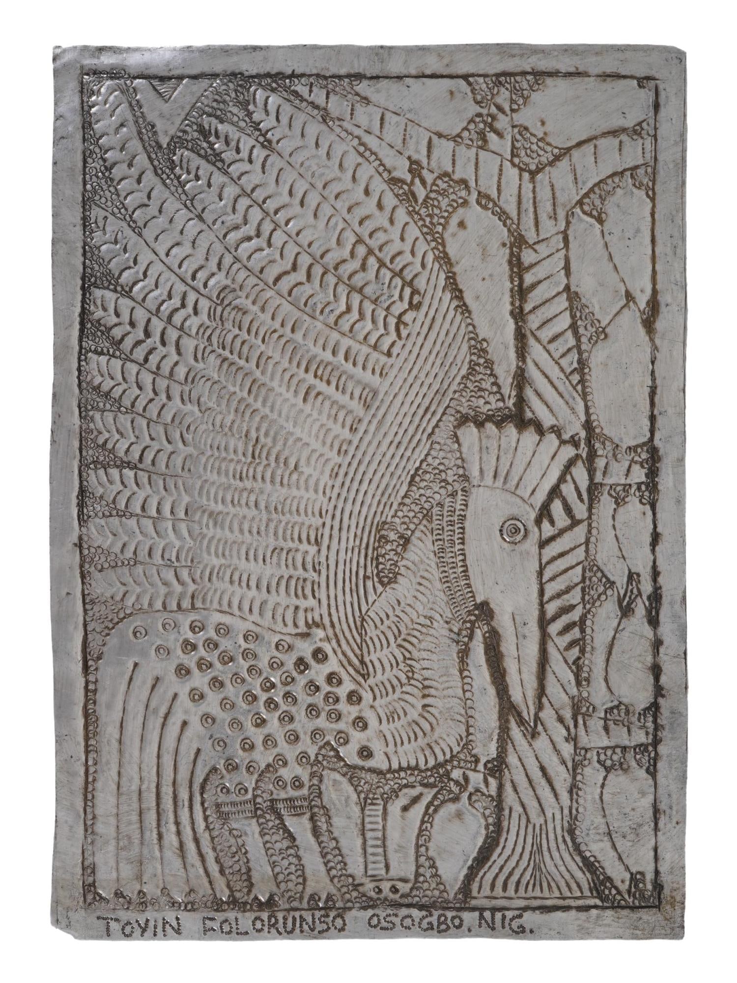 TOYIN FOLORUNSO NIGERIAN ALUMINUM RELIEF ARTWORK (1 of 3)