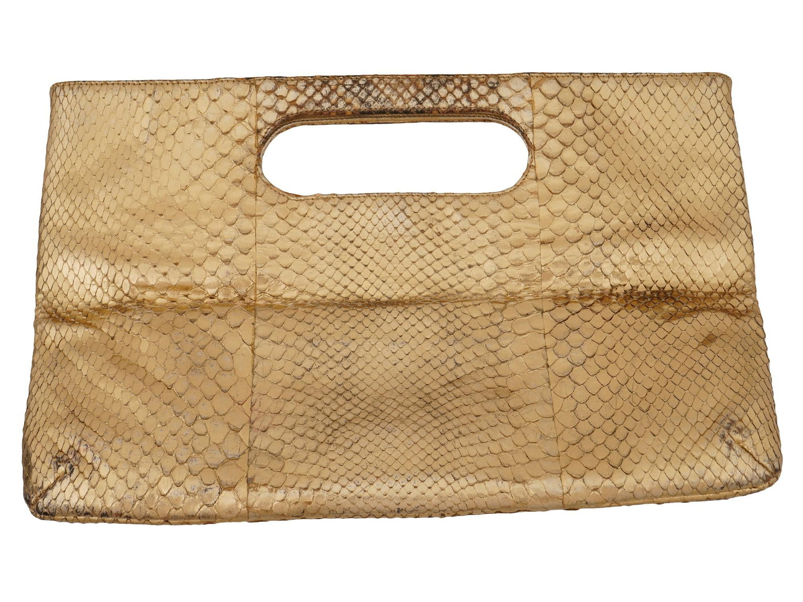 VINTAGE ITALIAN RODO EVENING PYTHON LEATHER CLUTCH - 2
