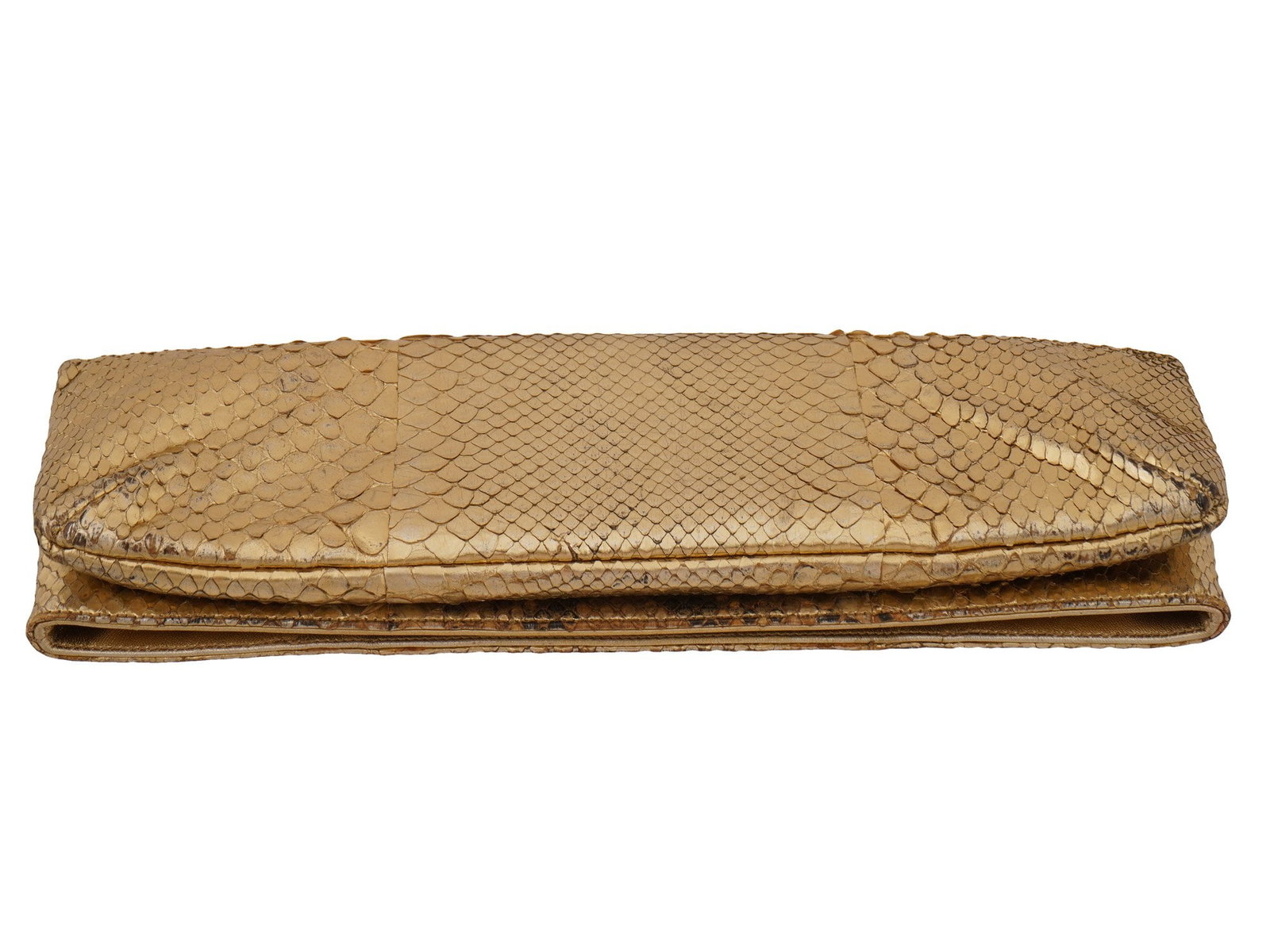 VINTAGE ITALIAN RODO EVENING PYTHON LEATHER CLUTCH - 4