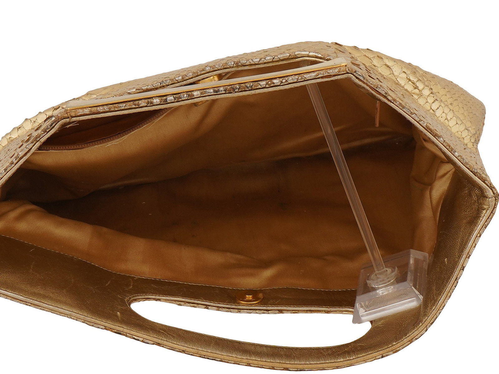 VINTAGE ITALIAN RODO EVENING PYTHON LEATHER CLUTCH - 7