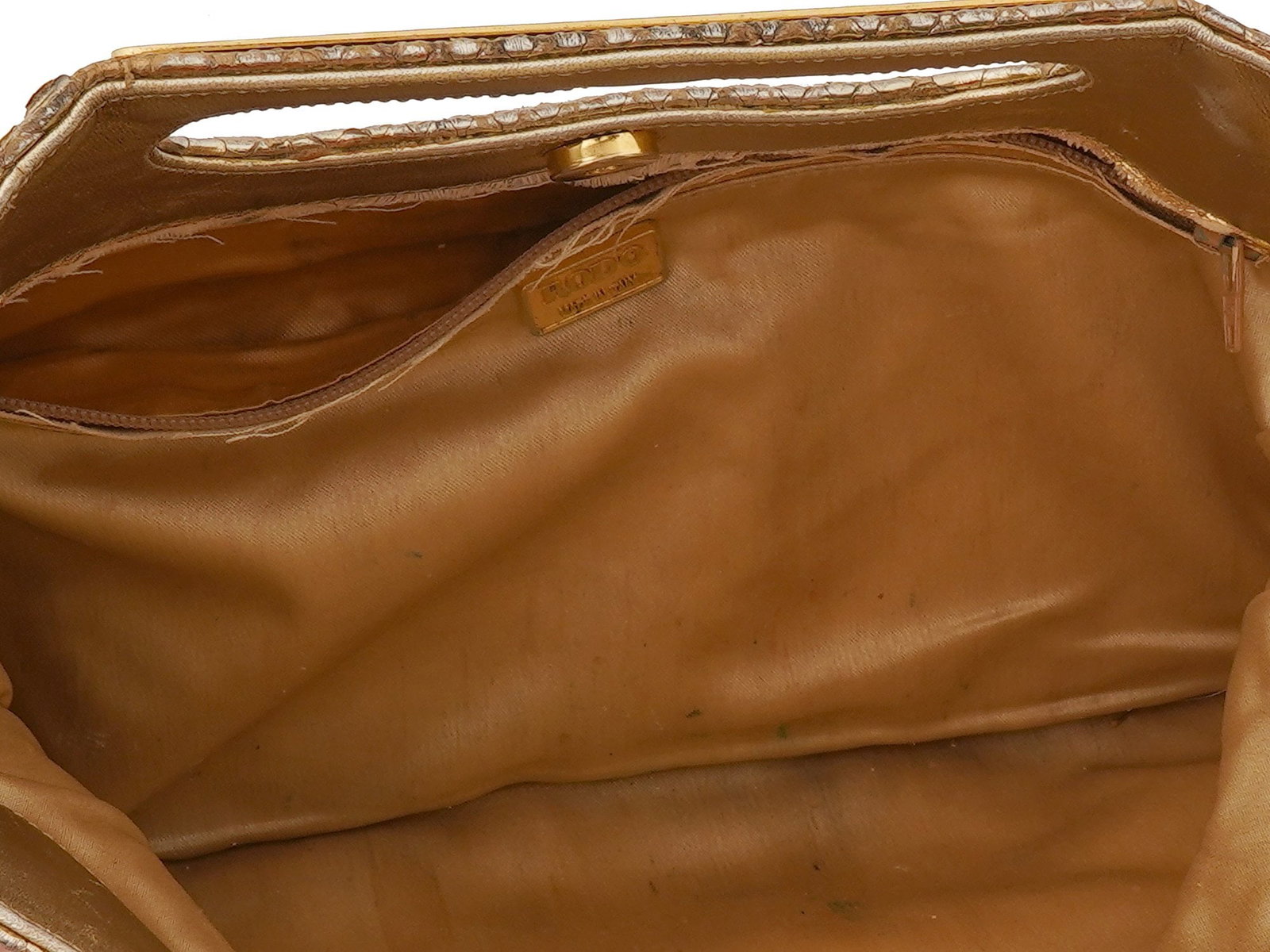 VINTAGE ITALIAN RODO EVENING PYTHON LEATHER CLUTCH - 9