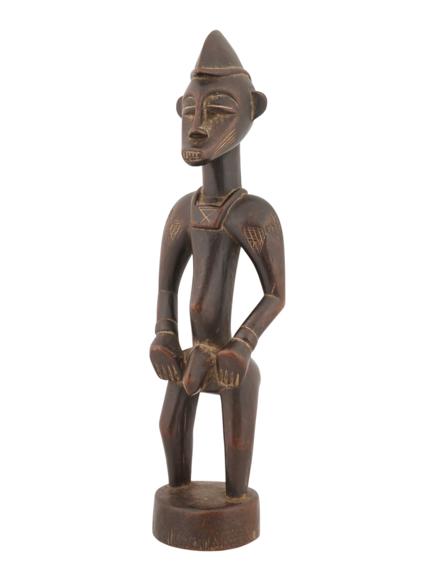 AFRICAN CARVED WOOD RHYTHM POUNDER FIGURE IVORY COAST (1 of 9)