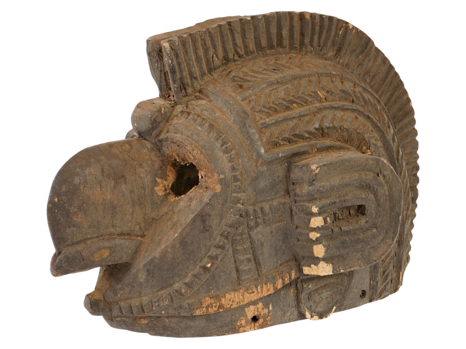 WEST AFRICAN GUINEA WOODEN BAGA NIMBA HELMET MASK (1 of 10)