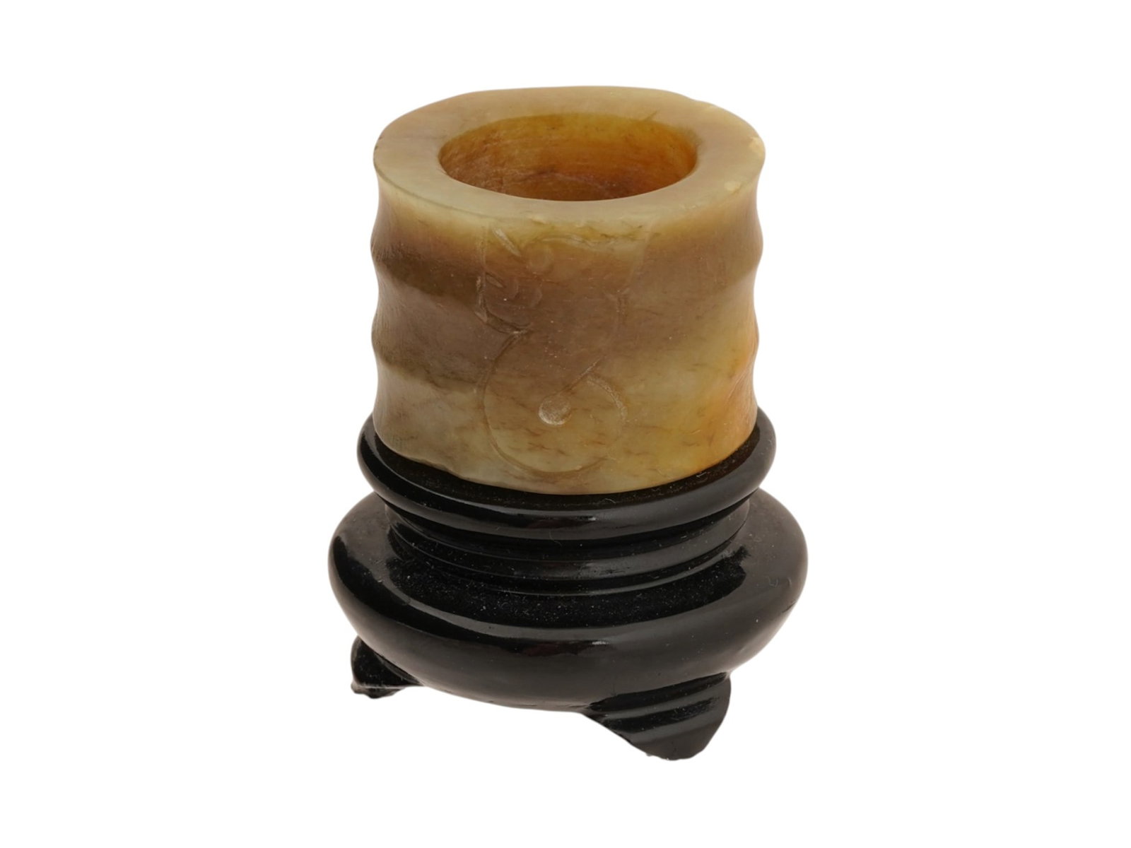 CHINESE CARVED NEPHRITE JADE ARCHERS THUMB RING BANZHI (1 of 6)