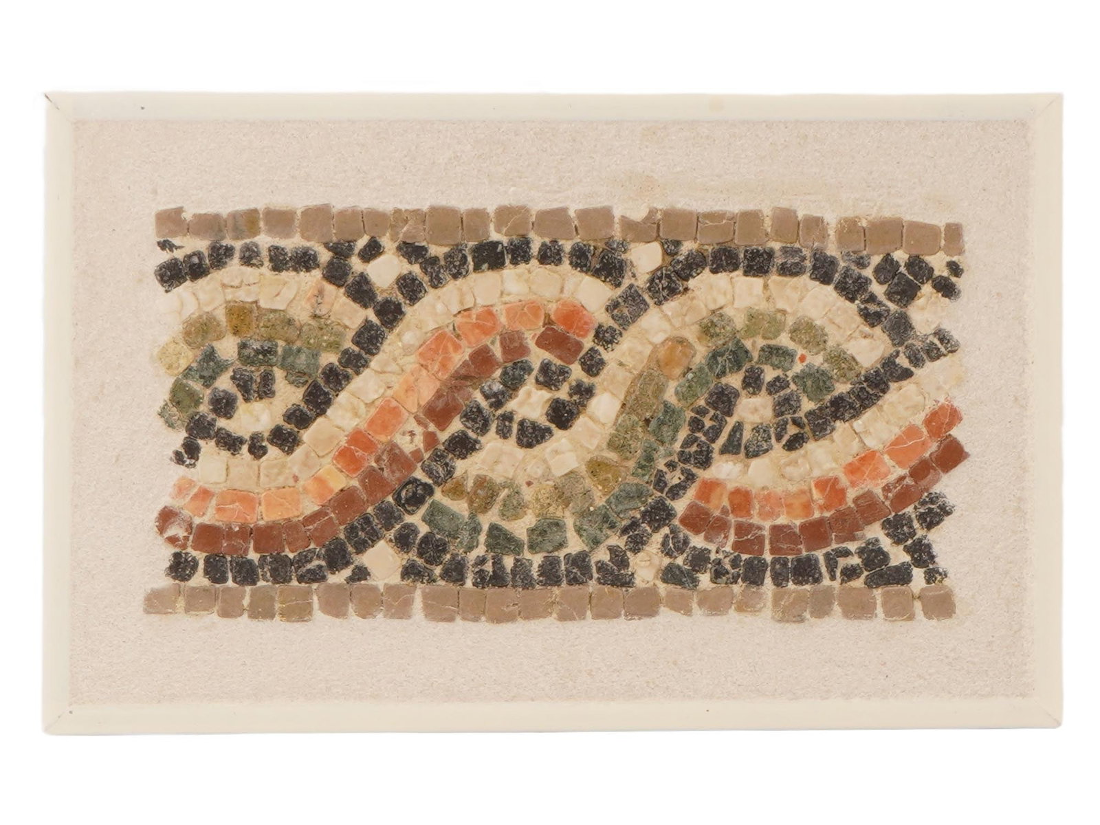 ANCIENT ROMAN FRAME MOSAIC FRAGMENT 100 TO 300 AD (1 of 3)
