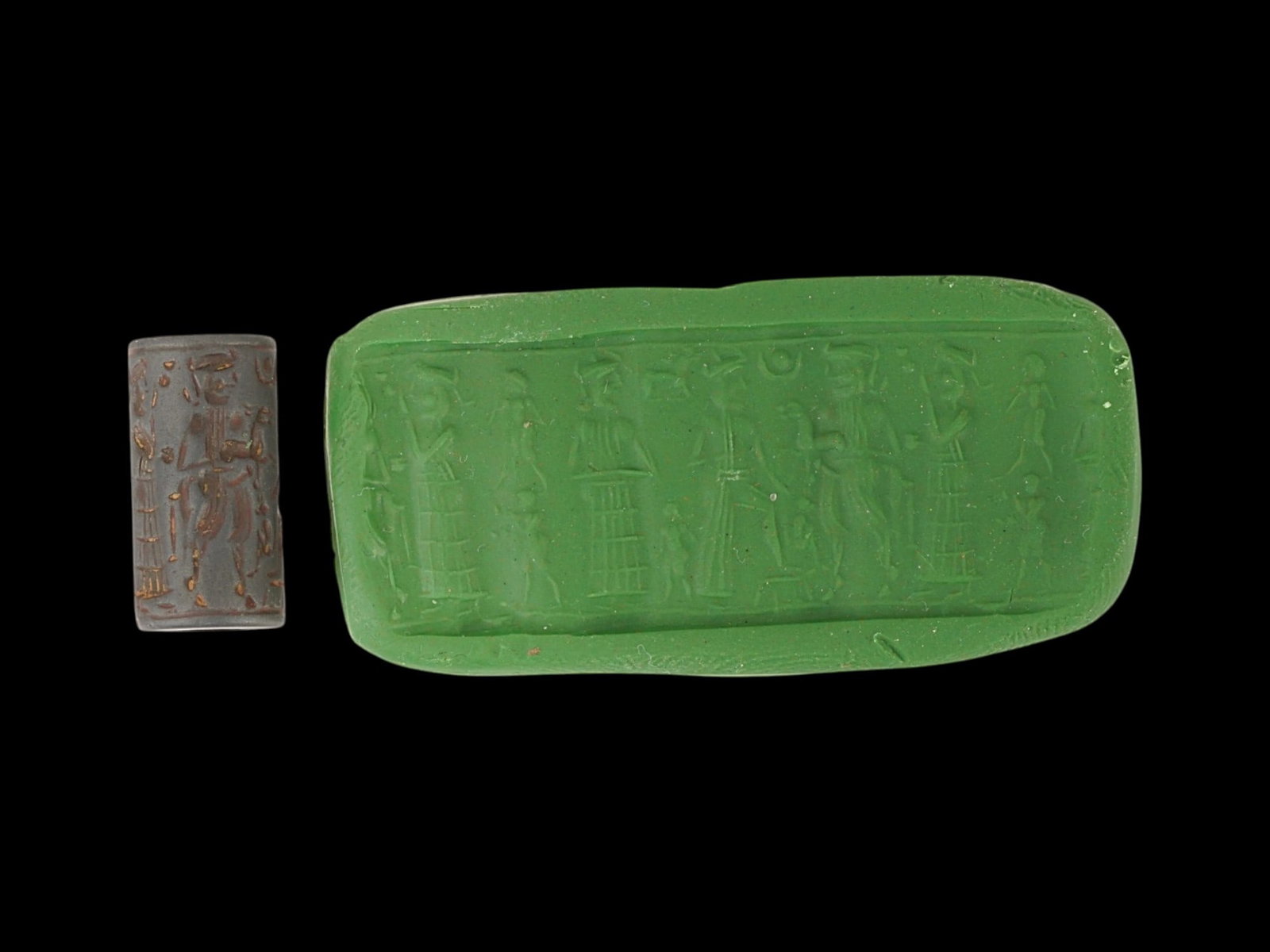 ANCIENT HOLY LAND CYLINDRICAL STEATITE STAMP SEAL (1 of 7)