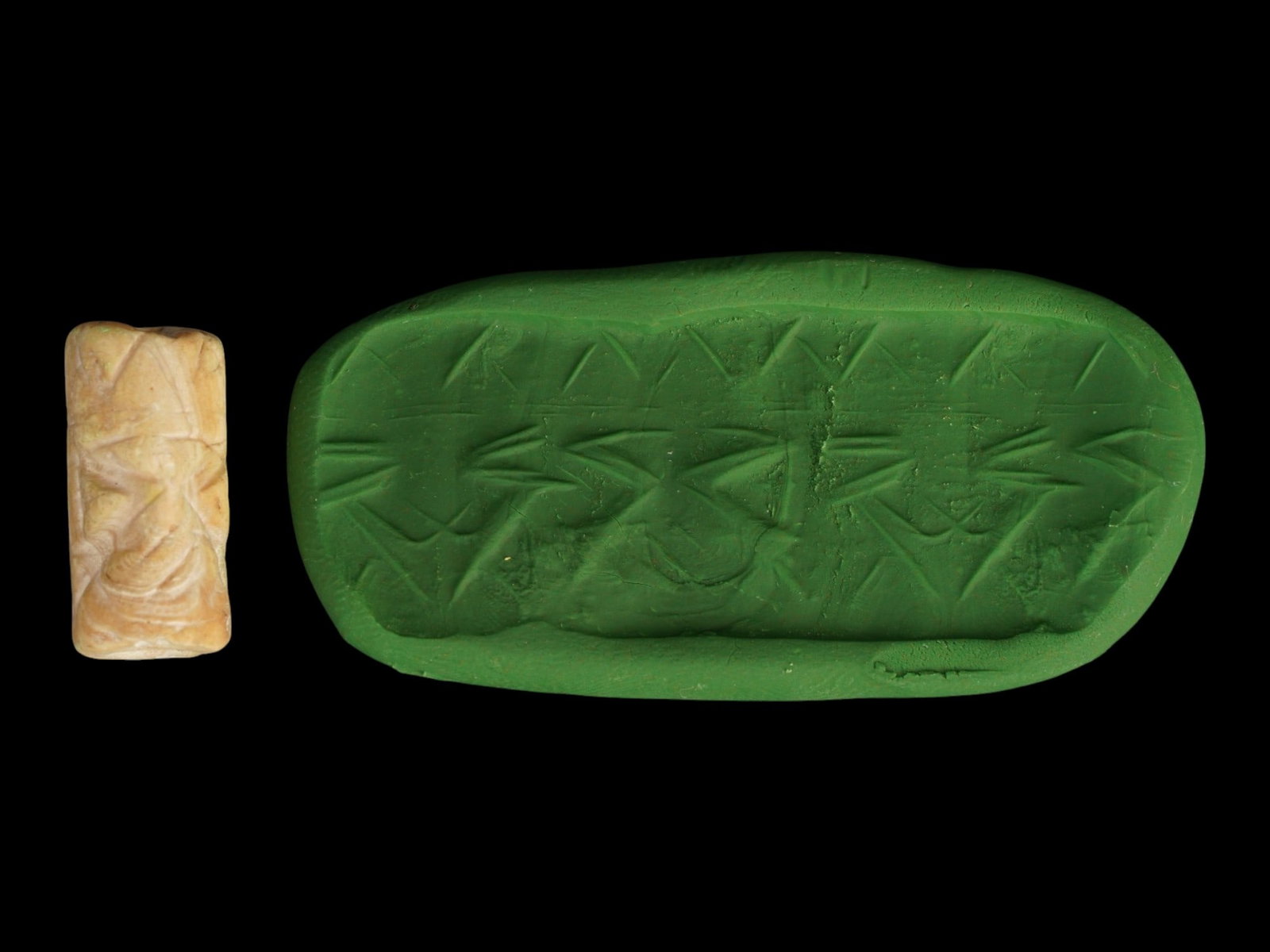 ANCIENT NEAR EASTERN GRANITE CYLINDER SEAL BEAD (1 of 6)