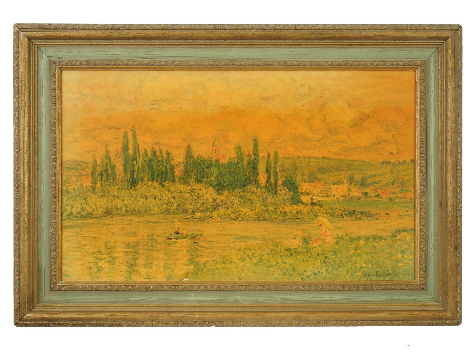 FRENCH LANDSCAPE COLOR PRINT AFTER CLAUDE MONET (1 of 5)