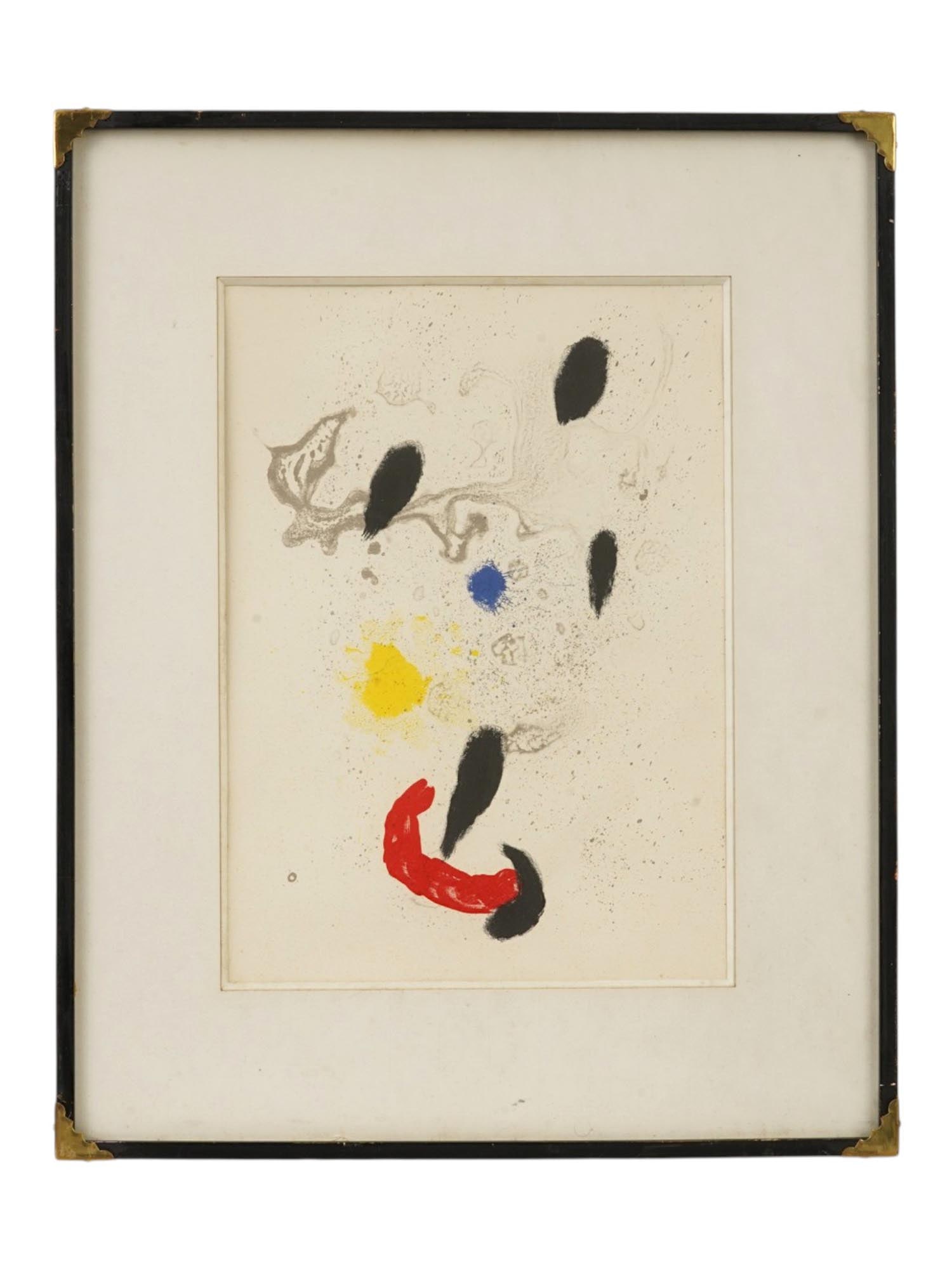 FRENCH SPANISH LITHOGRAPH AFTER JOAN MIRO FRAMED (1 of 3)