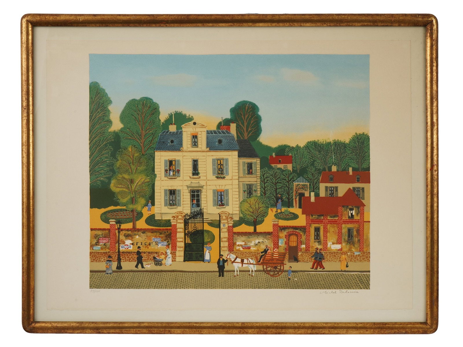 VINTAGE FRENCH LTD LITHOGRAPH BY MICHEL DELACROIX (1 of 5)