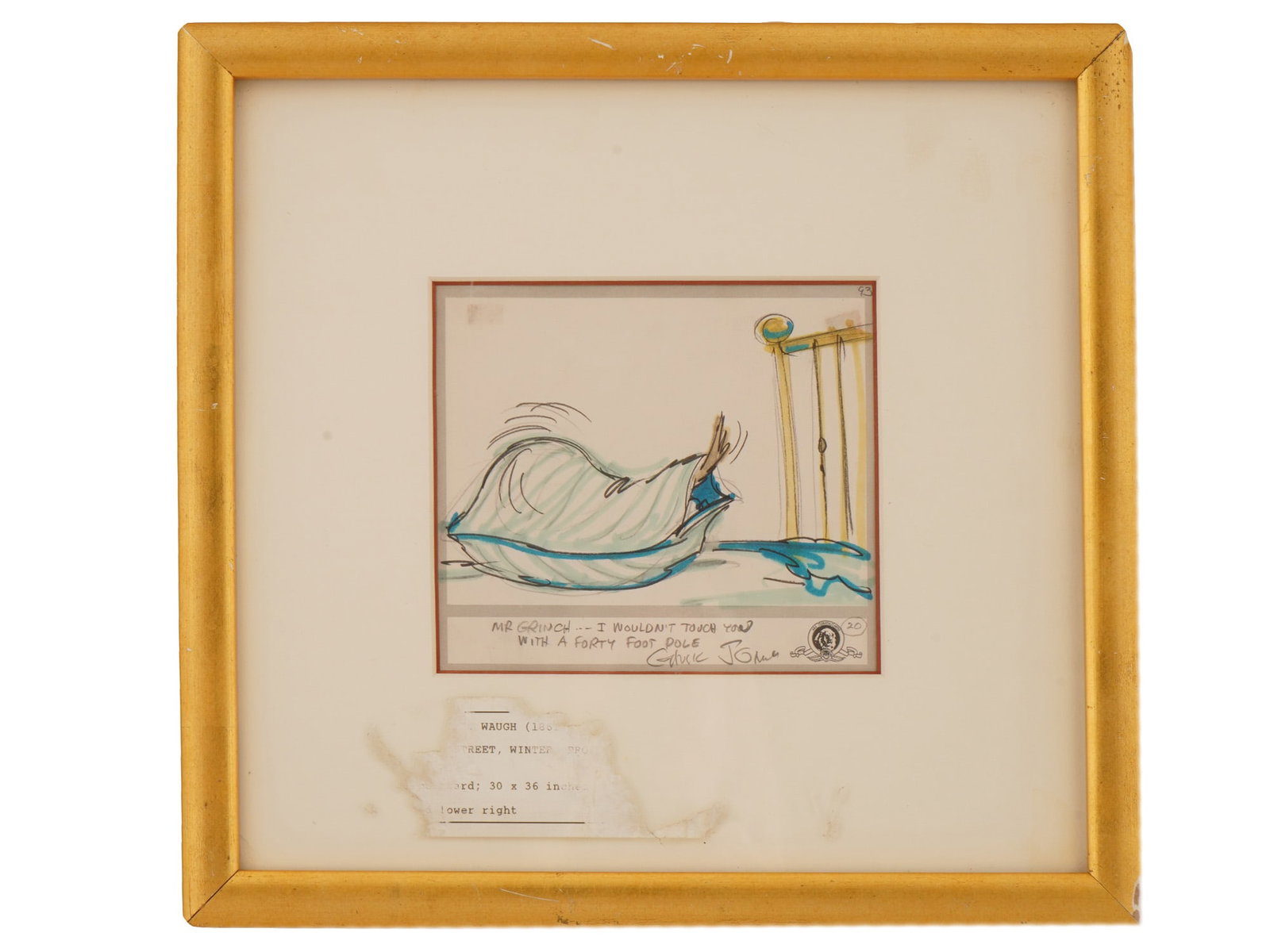 AUTOGRAPHED BY CHUCK JONES AMERICAN GRINCH LITHOGRAPH (1 of 3)
