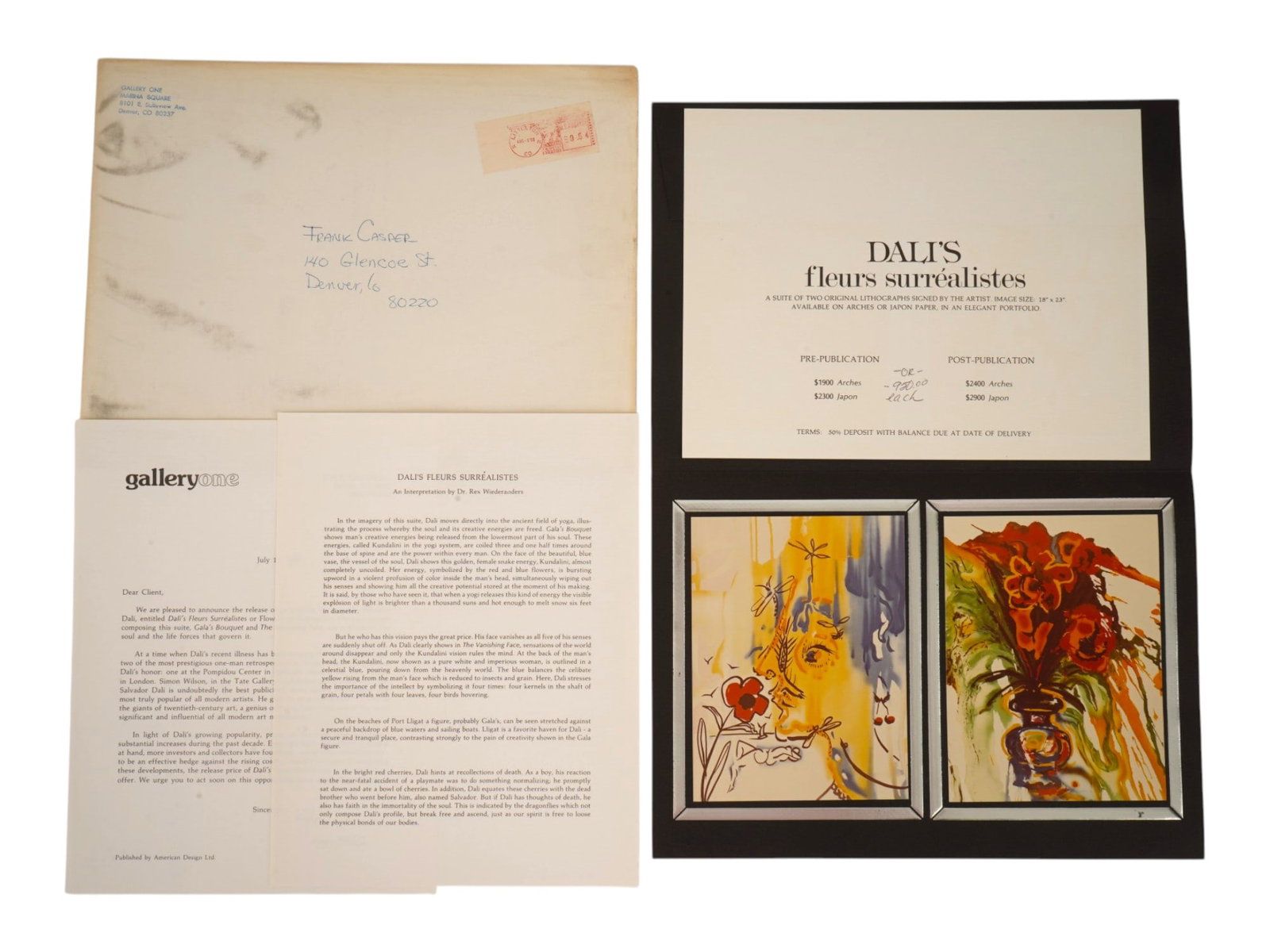 LITHOGRAPHS FLEURS SURREALISTES BY SALVADOR DALI (1 of 6)