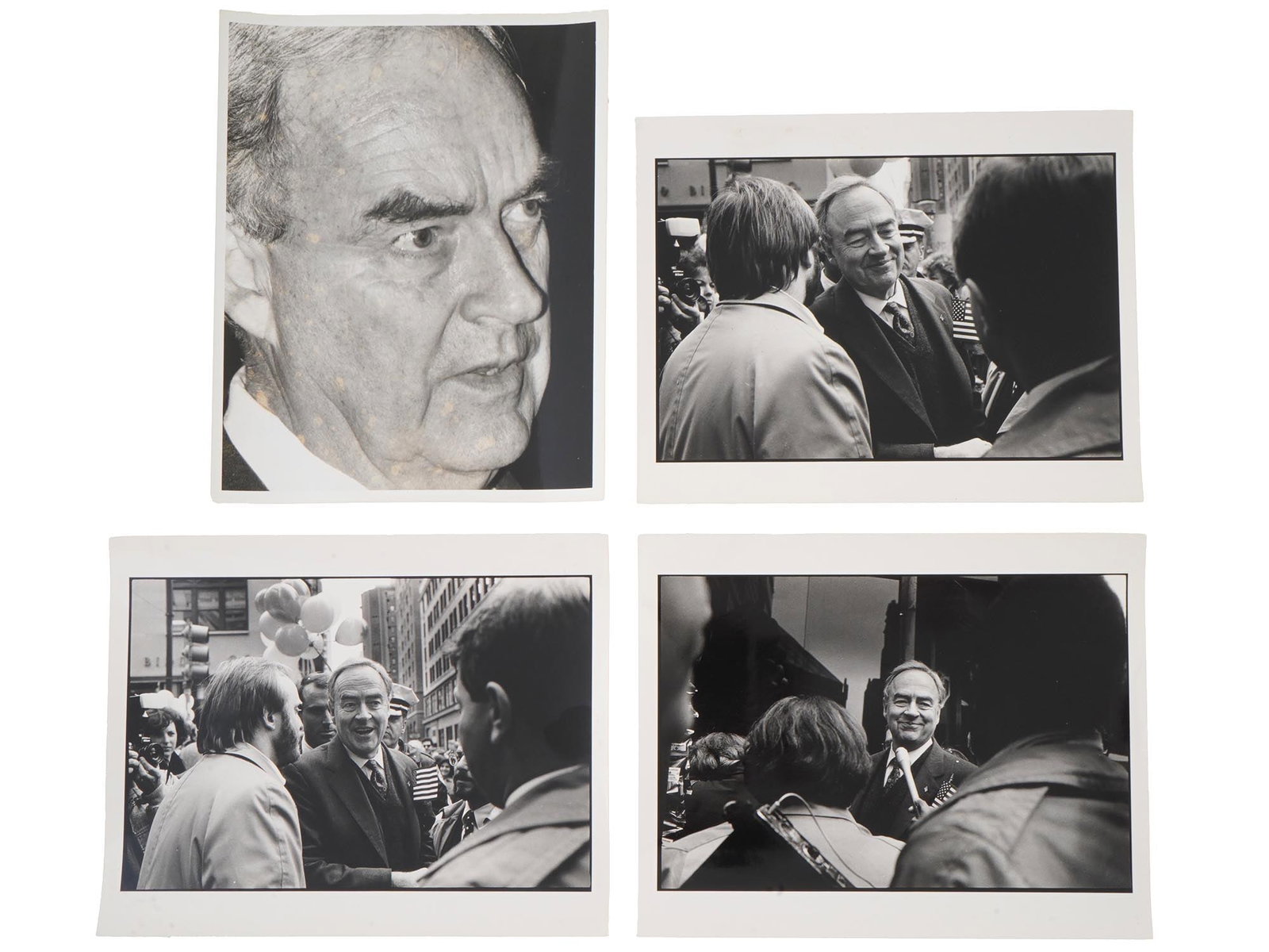 VINTAGE AMERICAN PHOTOS OF HARRIS LLEWELLYN WOFFORD: Four vintage American photos depicting Harris Llewellyn Wofford, an American attorney, civil rights activist, and Democratic Party politician who represented Pennsylvania in the United States Senate f