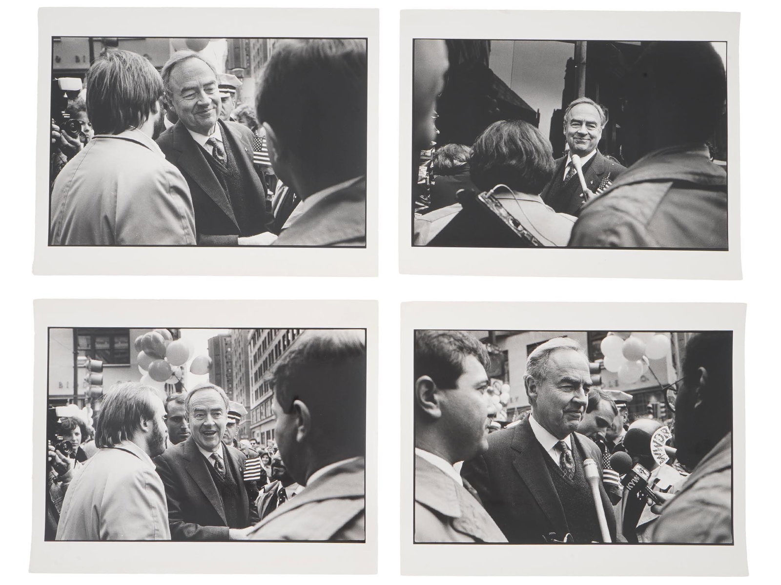 VINTAGE AMERICAN PHOTOS HARRIS LLEWELLYN WOFFORD 1991: Four vintage American photos depicting Harris Llewellyn Wofford, an American attorney, civil rights activist, and Democratic Party politician who represented Pennsylvania in the United States Senate f