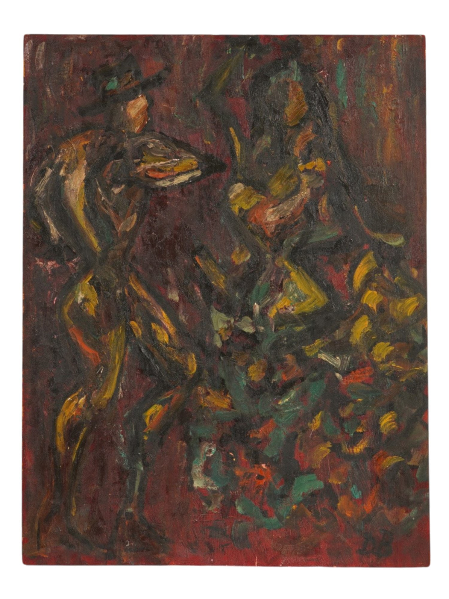 MID CENT ABSTRACT EXPRESSIONIST OIL PAINTING (1 of 3)