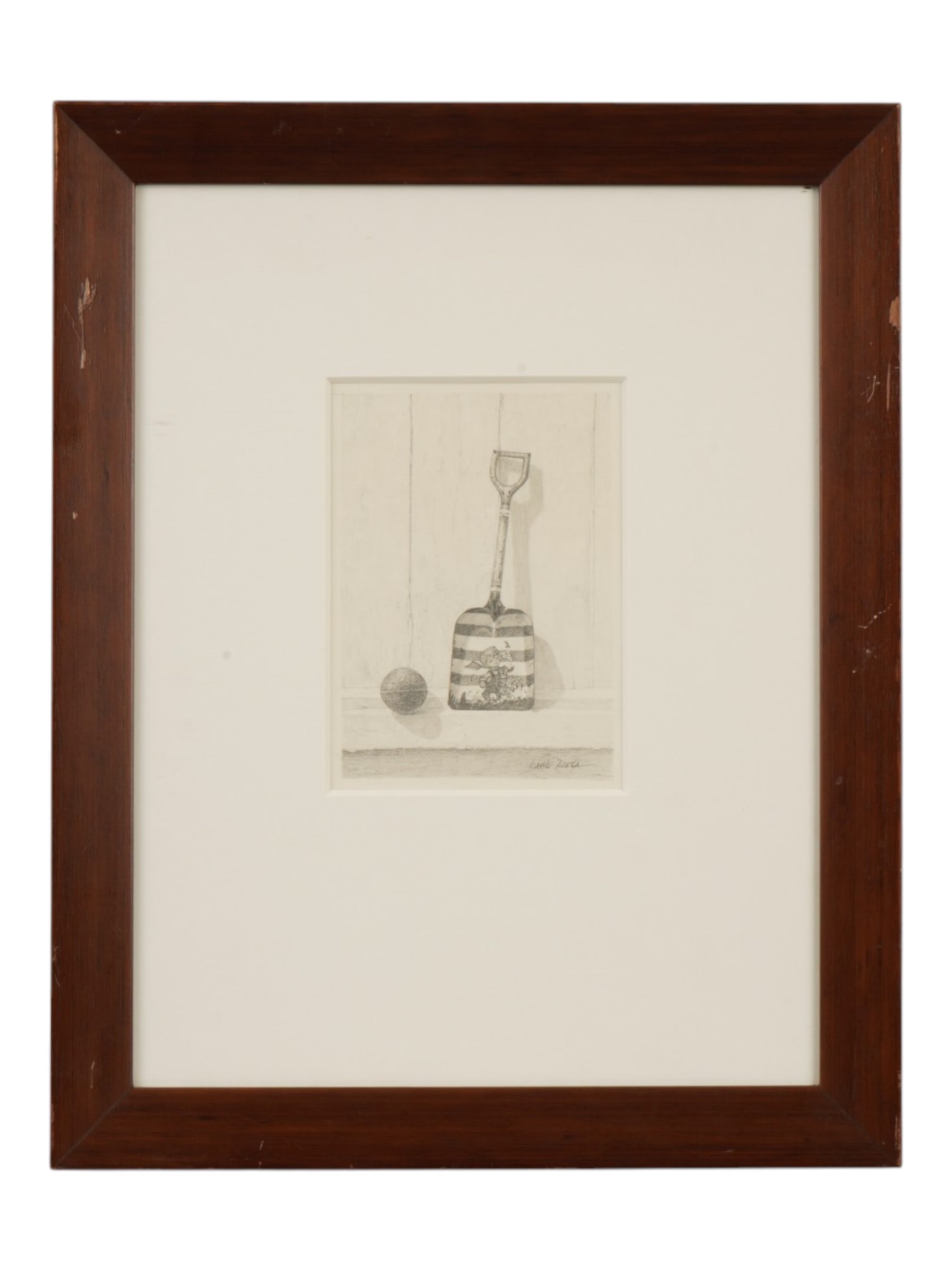 VINTAGE AMERICAN PENCIL DRAWING BY DAVID BREGA (1 of 4)