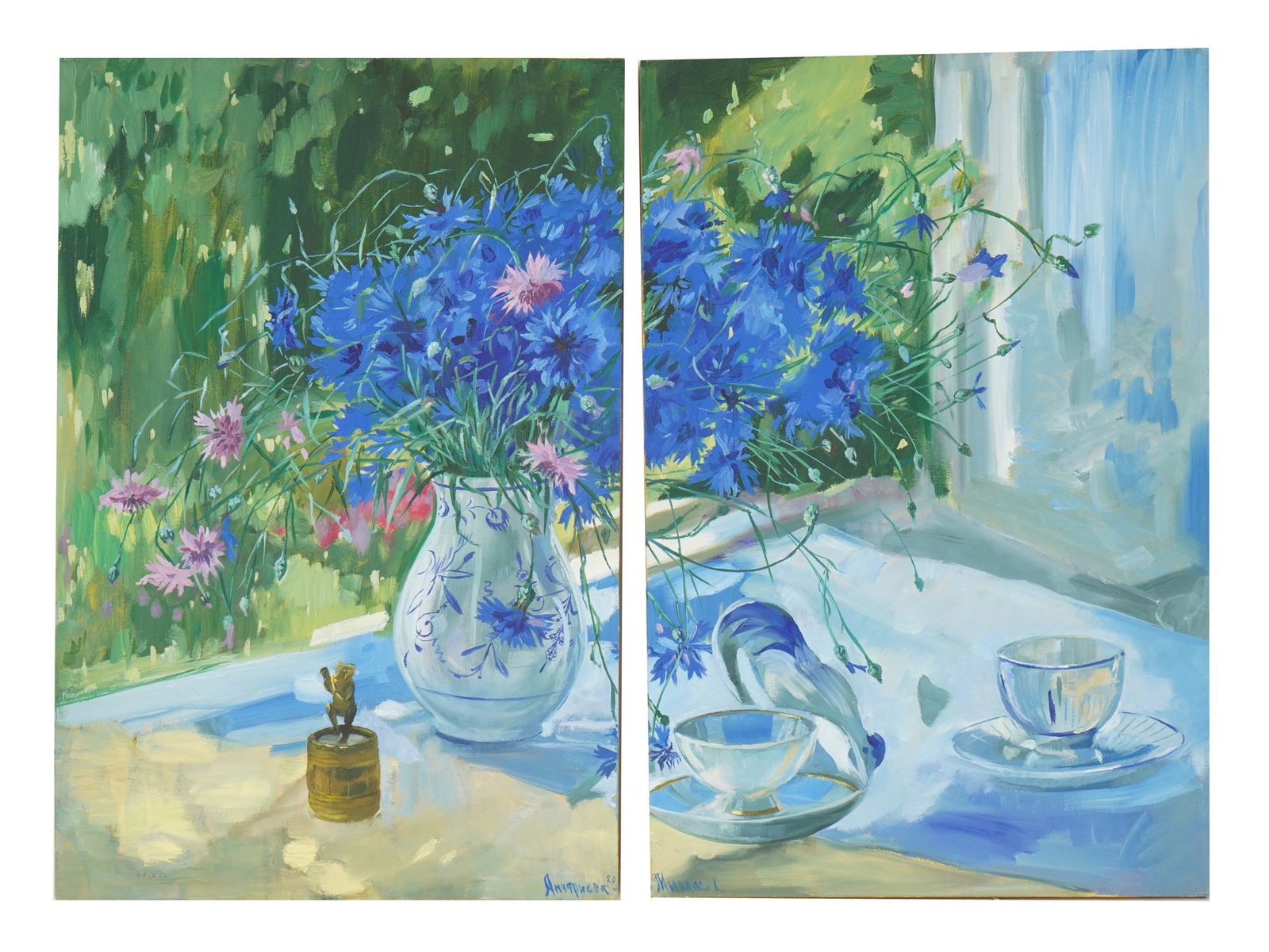 DIPTYCH OIL PAINTINGS BY KSENIA ANUFRIEVA MIRLAS (1 of 7)