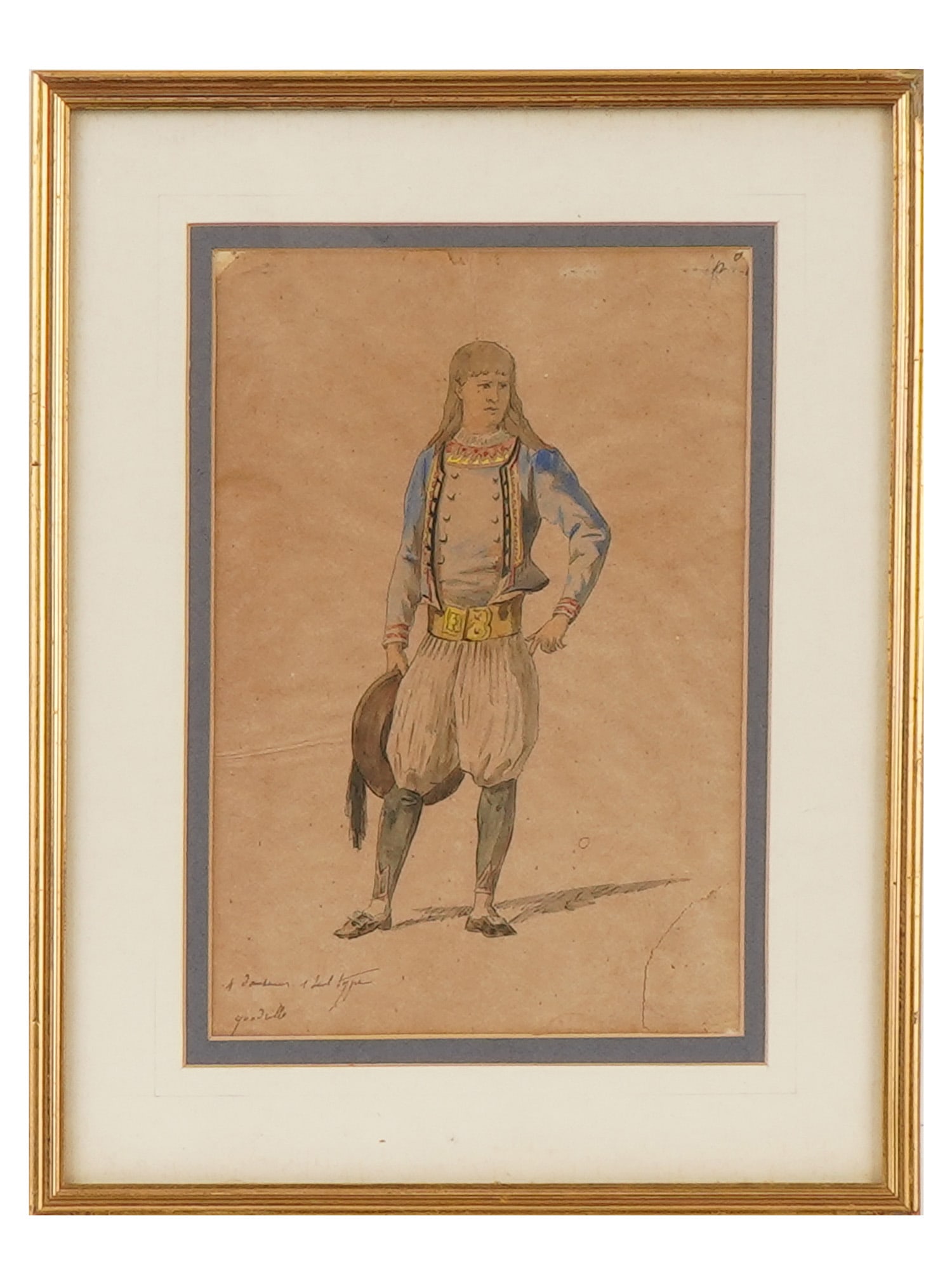 ANTIQUE FRENCH WATERCOLOR PAINTING BY EUGENE LACOSTE (1 of 7)