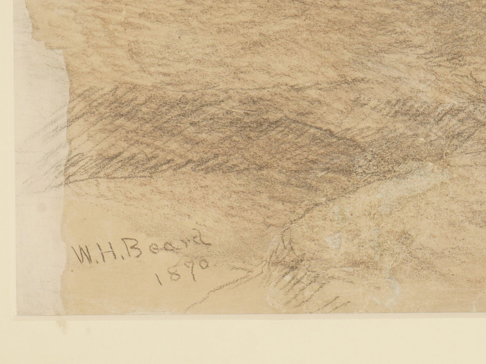 WILLIAM HOLBROOK BEARD GRAPHITE DRAWING PROMETHEUS - 4