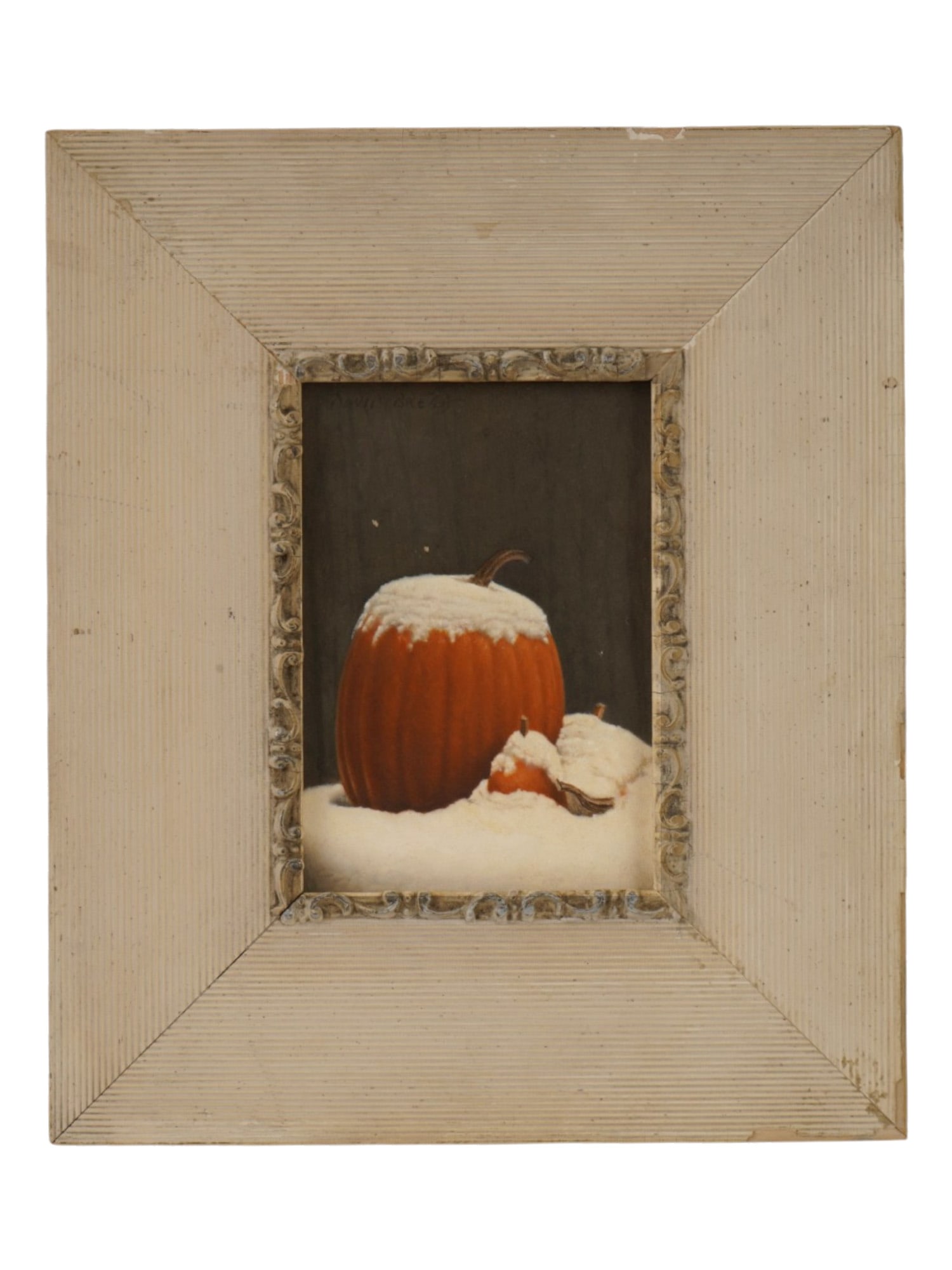 DAVID BREGA AMERICAN WINTER STILL LIFE OIL PAINTING (1 of 4)