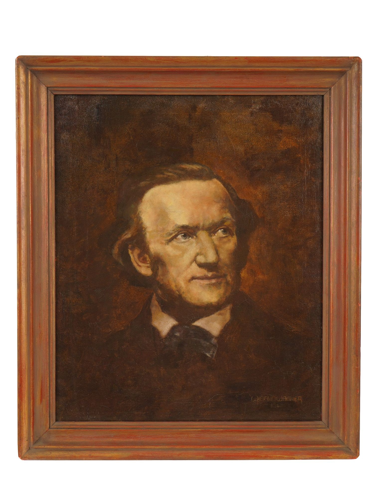 PORTRAIT OF RICHARD WAGNER OIL PAINTING SIGNED (1 of 4)