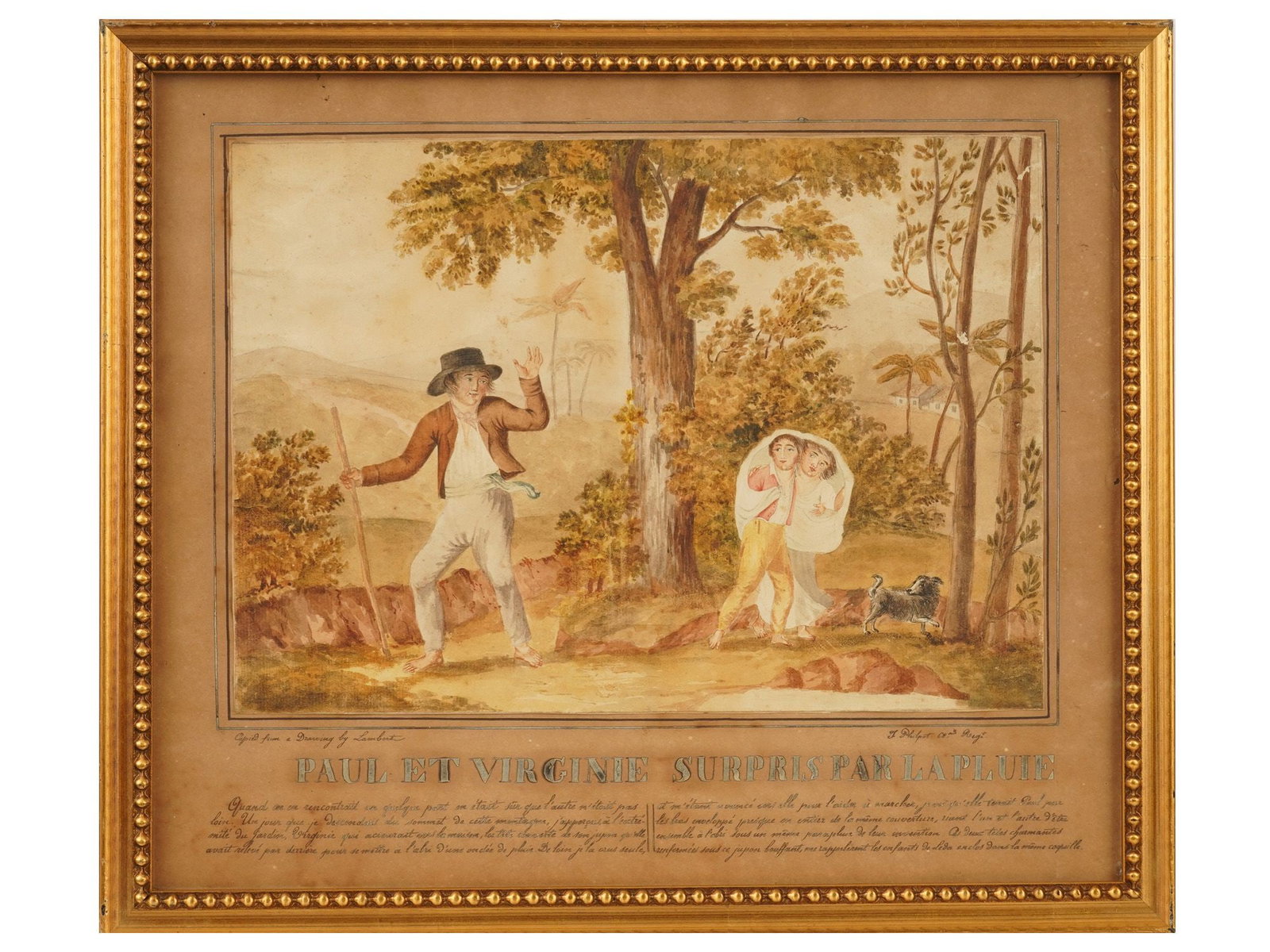 AFTER LOUIS JOSEPH LAMBERT PAINTING PAUL ET VIRGINIE (1 of 6)