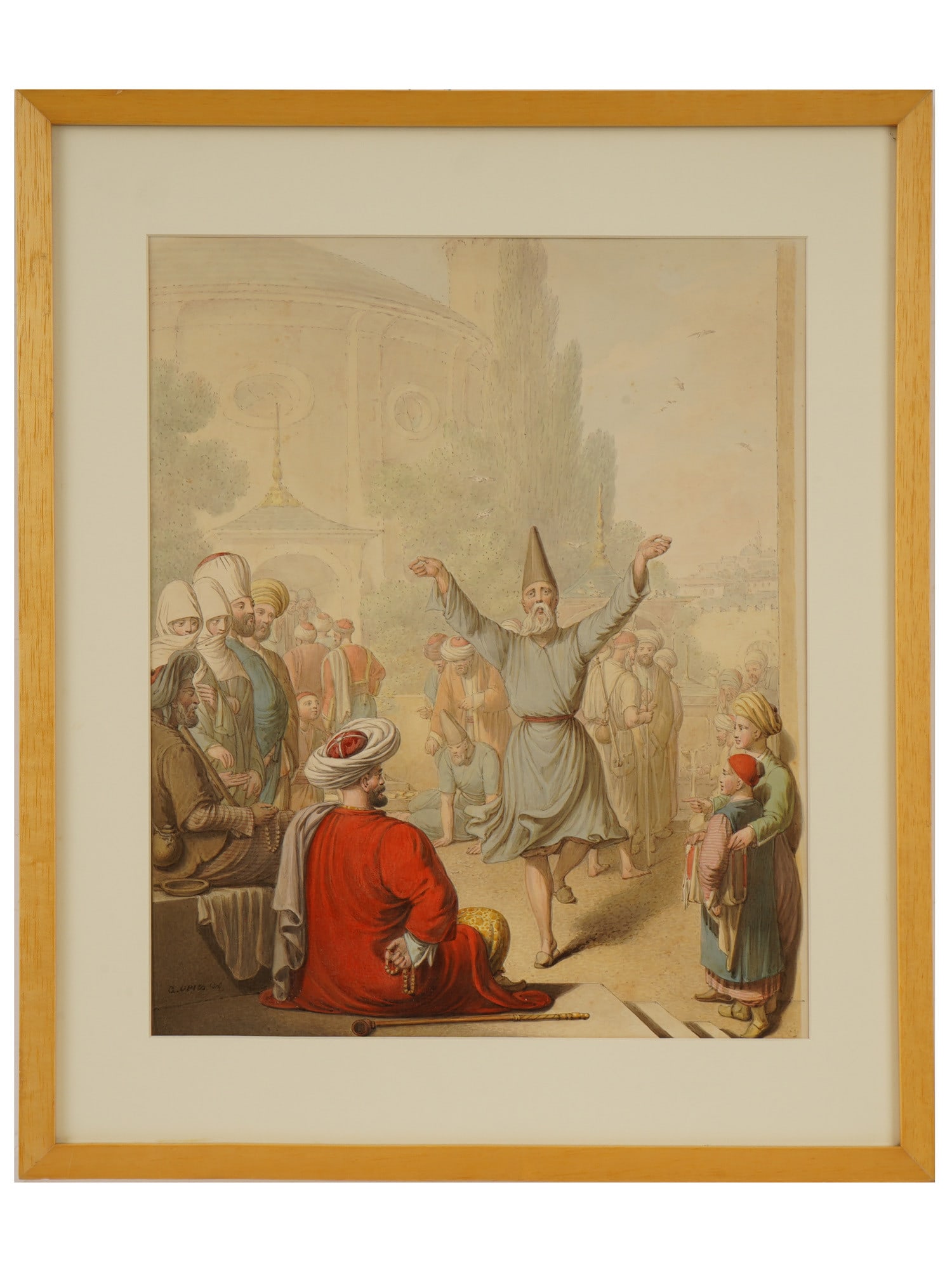 GEORG EMANUEL OPIZ OTTOMAN DANCE WATERCOLOR PAINTING (1 of 6)