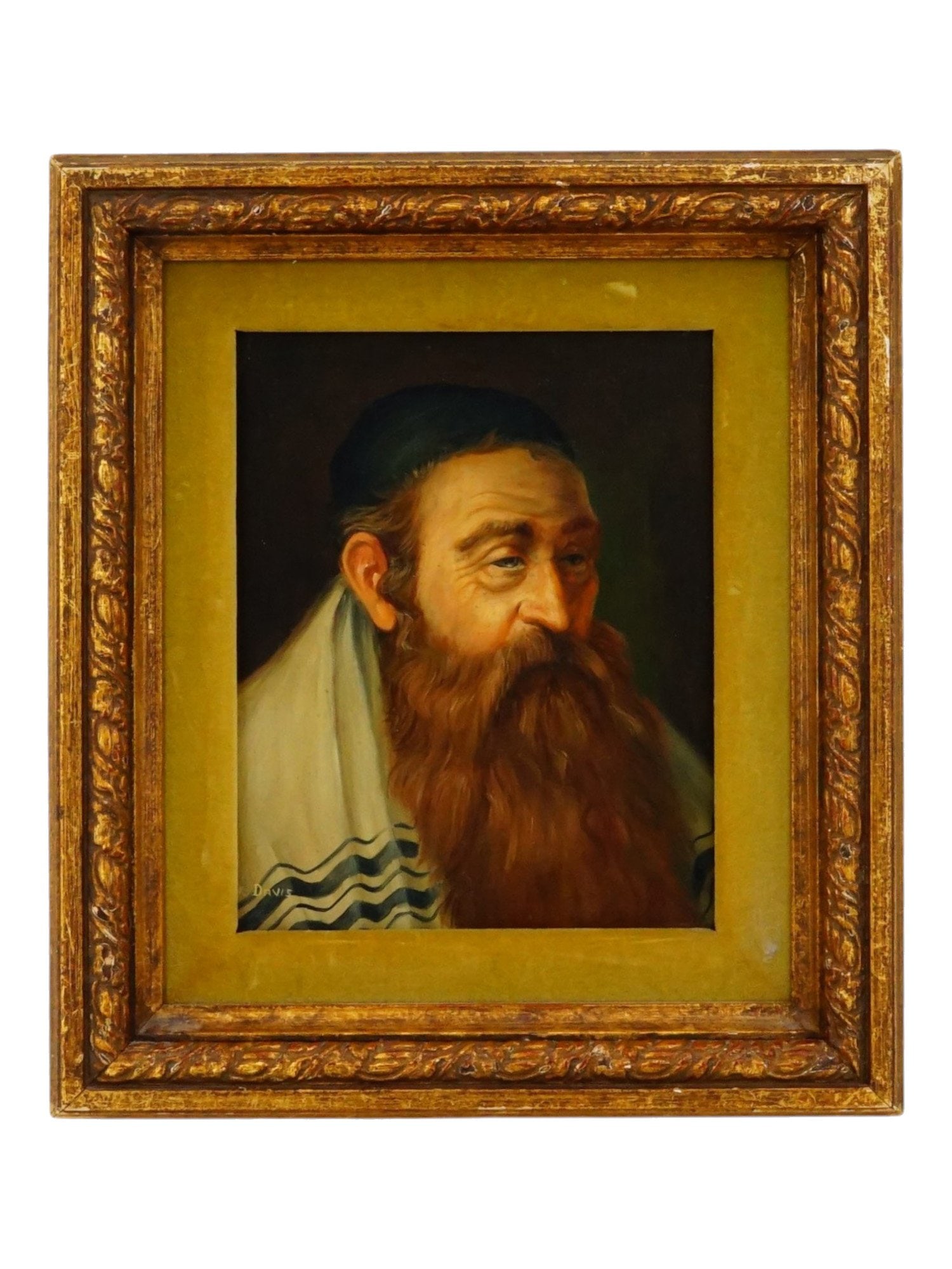 AMERICAN SCHOOL PORTRAIT OIL PAINTING SIGNED BY DAVIS (1 of 5)