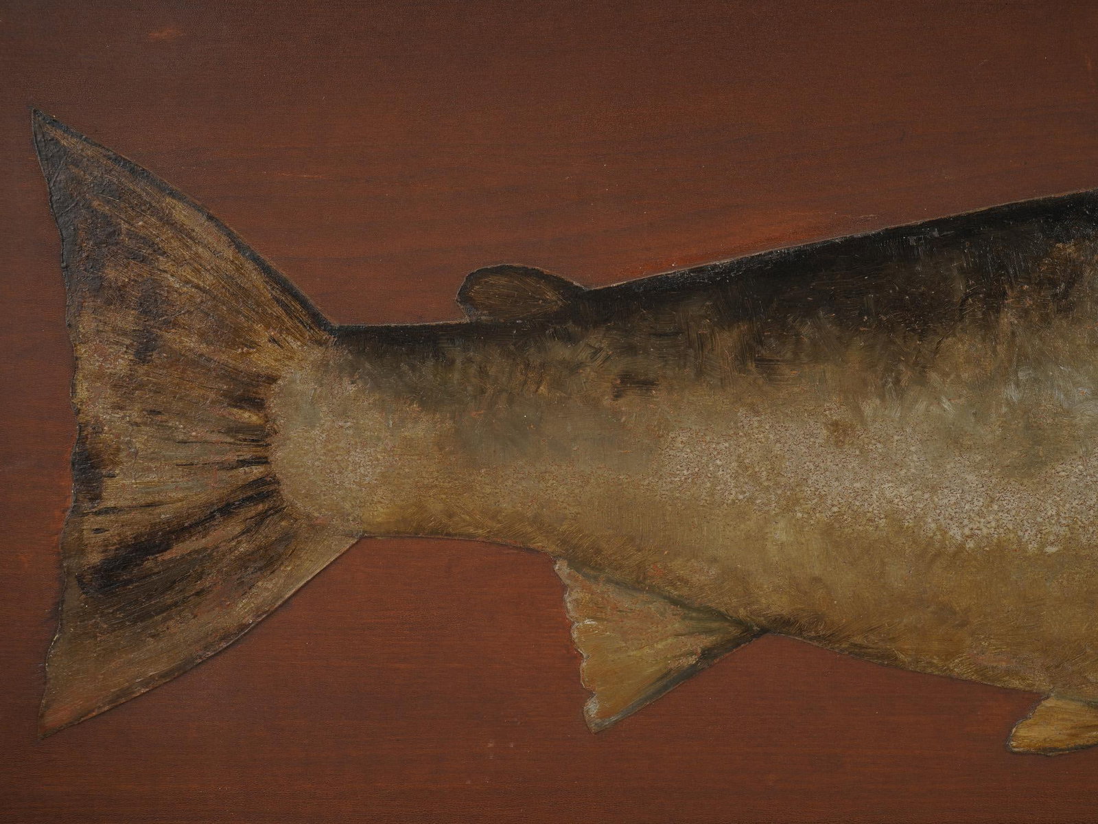 ATTR TO WINSLOW HOMER UNCLE WINNIES FISH OIL PAINTING - 4