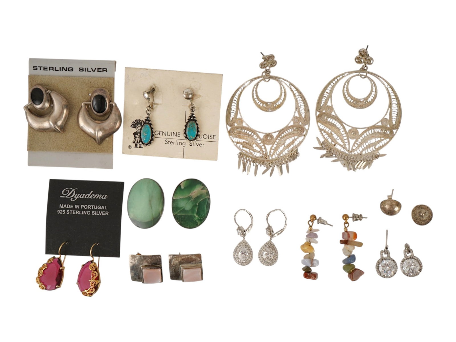 VINTAGE AND CONTEMPORARY STERLING SILVER EARRINGS (1 of 10)