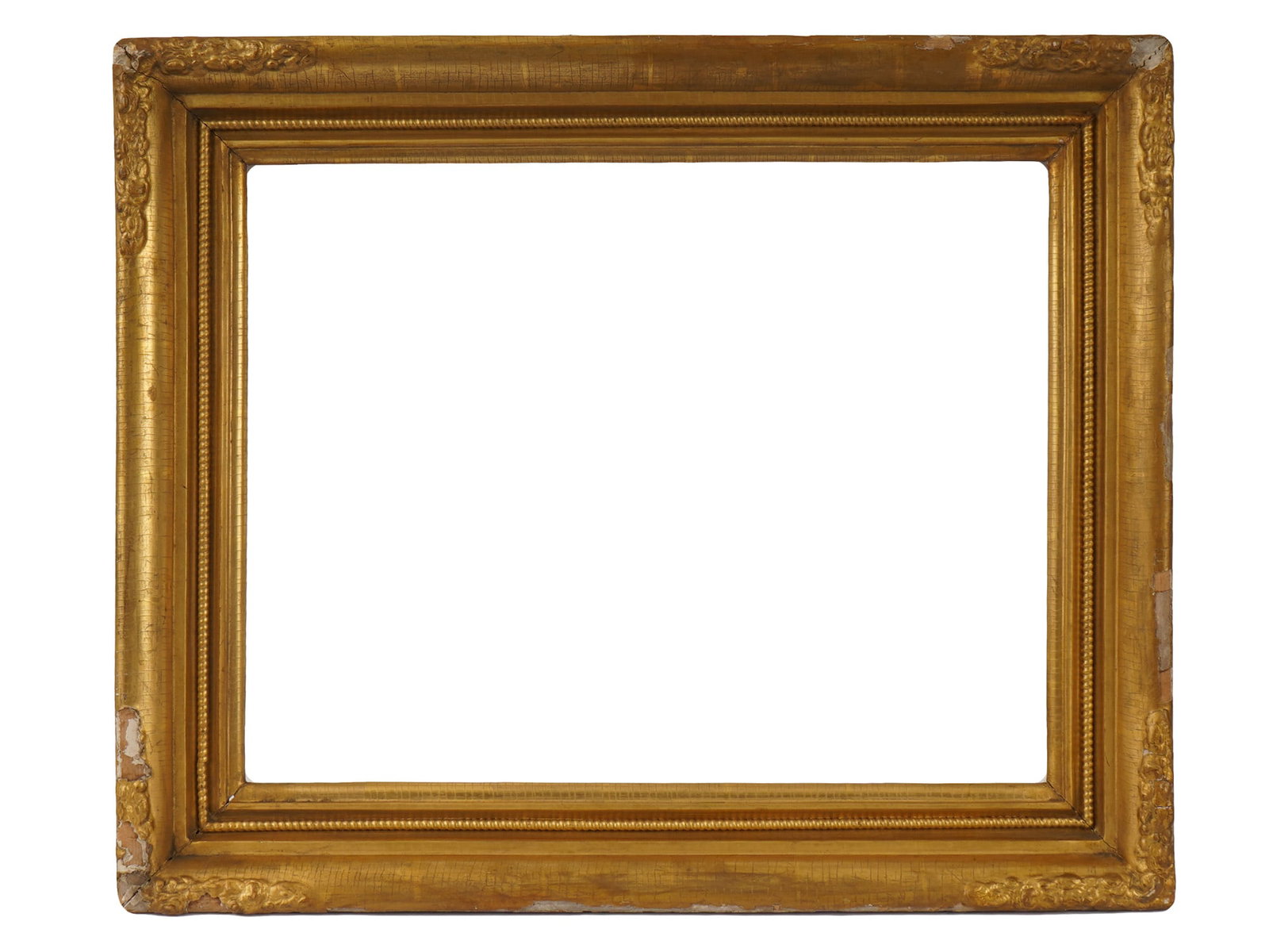 ANTIQUE NEOCLASSICAL GILTWOOD AND GESSO PICTURE FRAME (1 of 6)