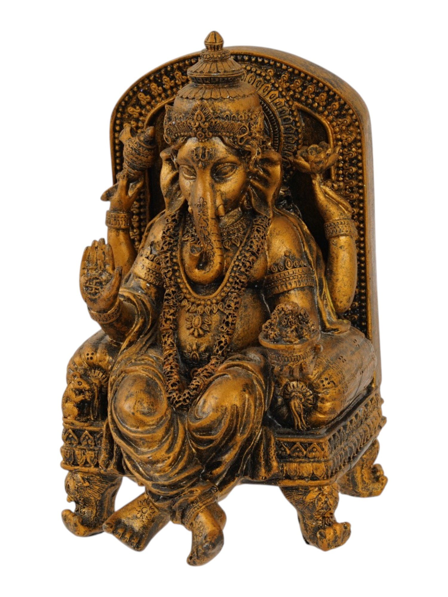 VINTAGE INDIAN BUDDHIST COMPOSITE STATUE LORD GANESHA (1 of 8)
