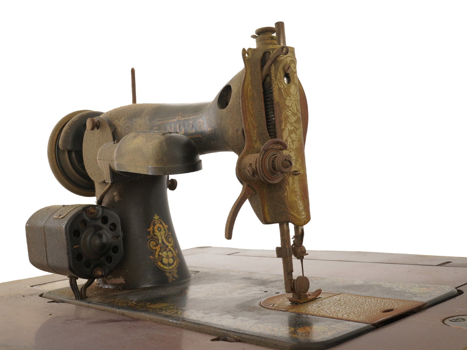 EARLY 20TH C SINGER SPHINX SEWING MACHINE - 11
