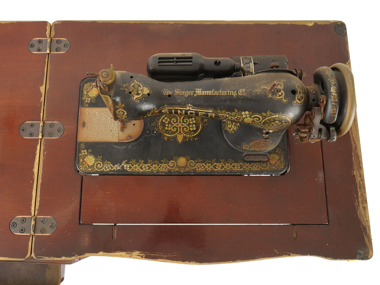 EARLY 20TH C SINGER SPHINX SEWING MACHINE - 12