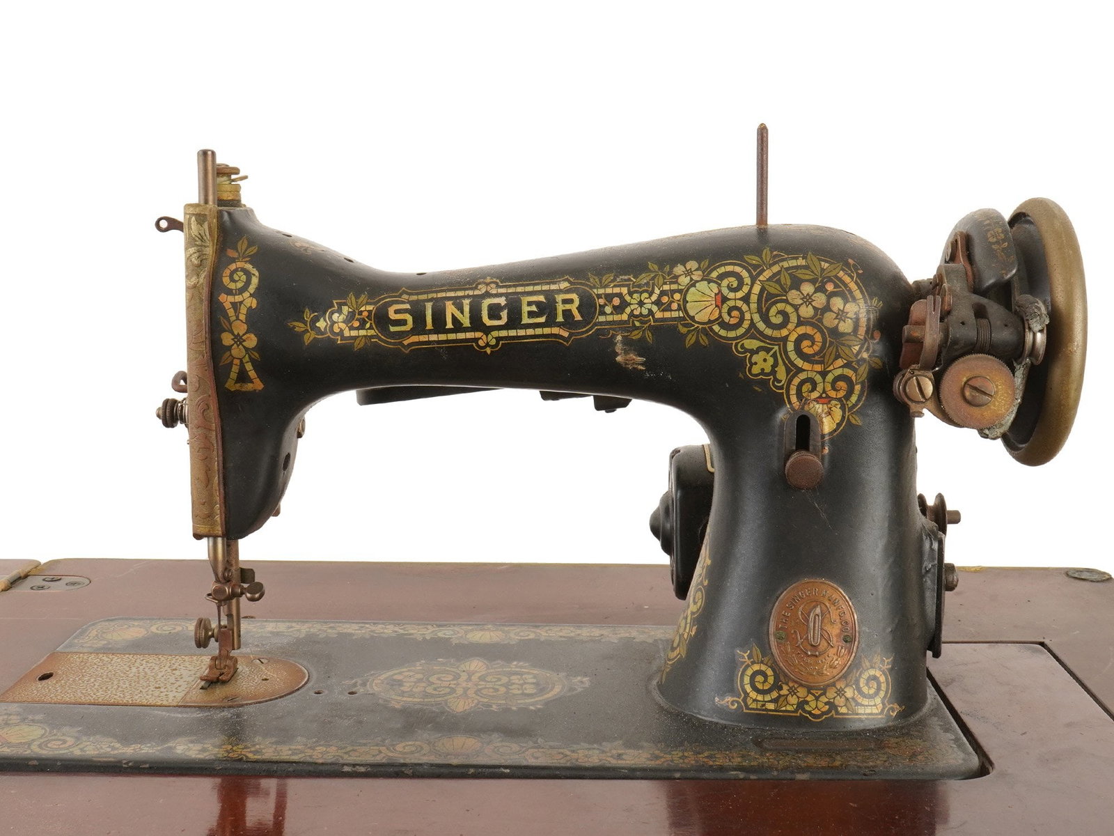 EARLY 20TH C SINGER SPHINX SEWING MACHINE - 8