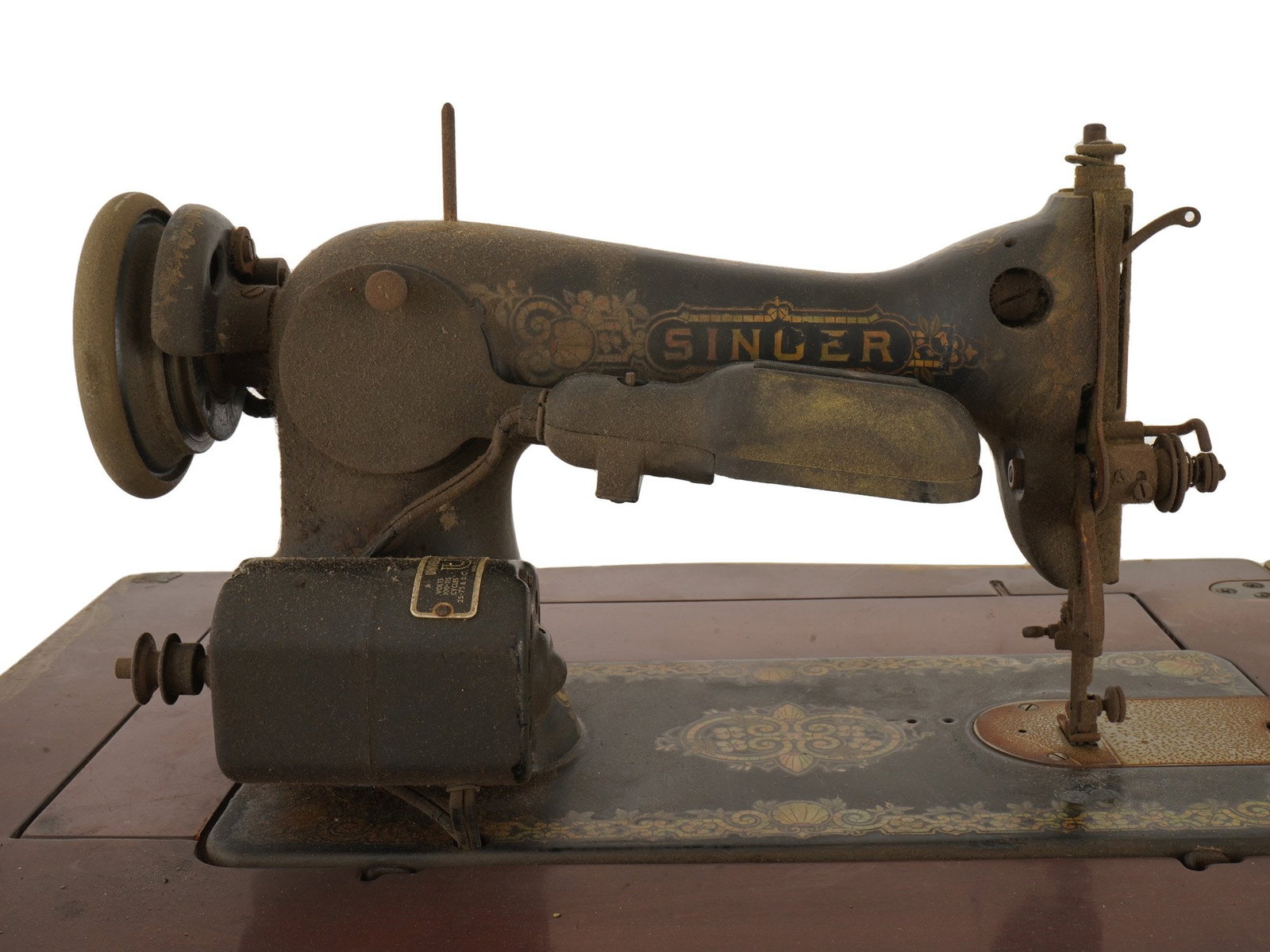 EARLY 20TH C SINGER SPHINX SEWING MACHINE - 9
