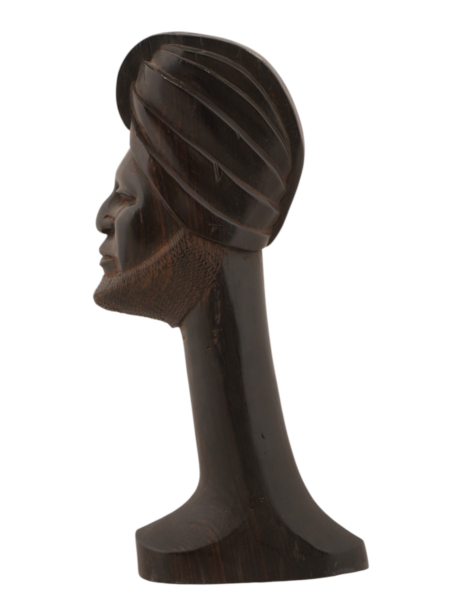 VINTAGE AFRICAN HAND CARVED HARDWOOD MALE BUST (1 of 7)