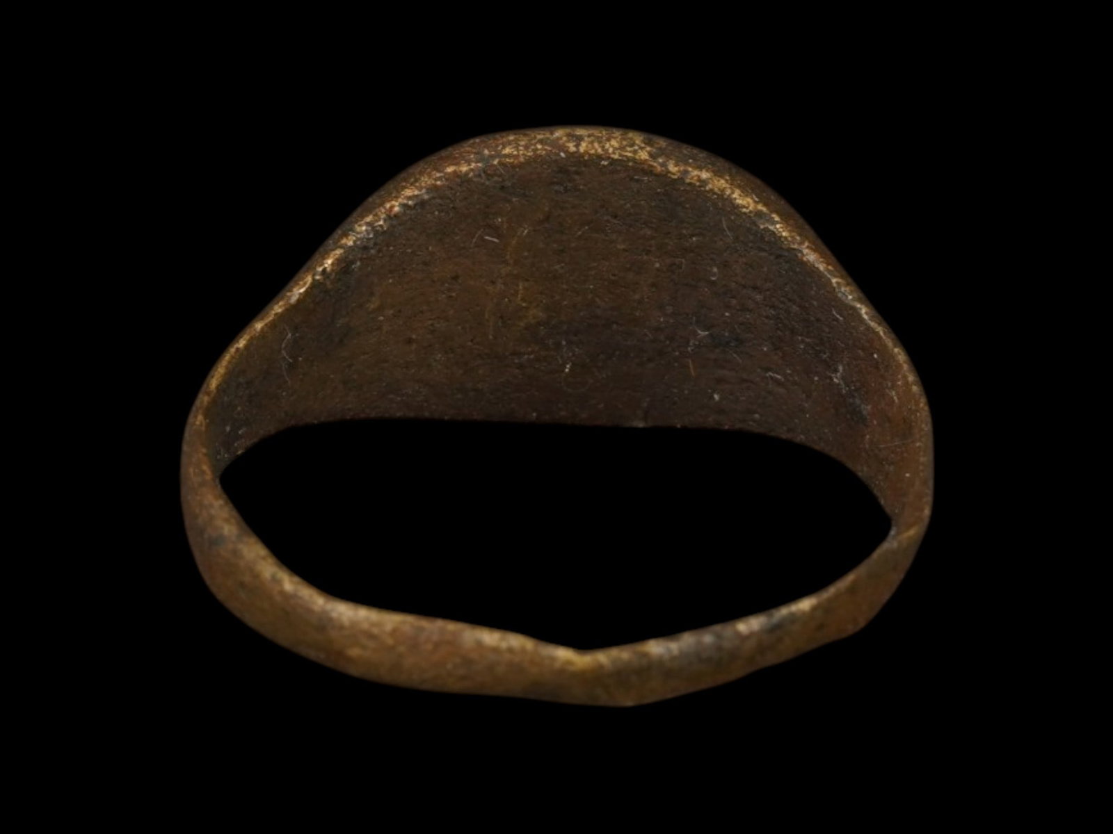 ANCIENT HELLENISTIC BRONZE SIGNET RING APHRODITE MIRROR - 5