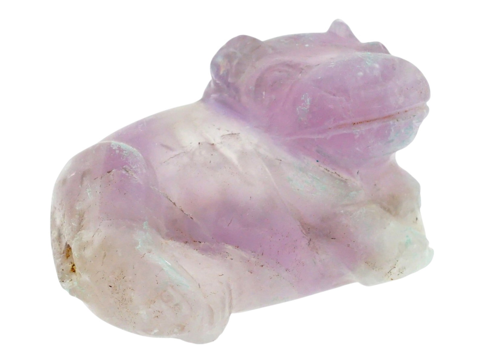 ANCIENT EGYPTIAN CARVED AMETHYST HIPPOPOTAMUS BEAD (1 of 8)