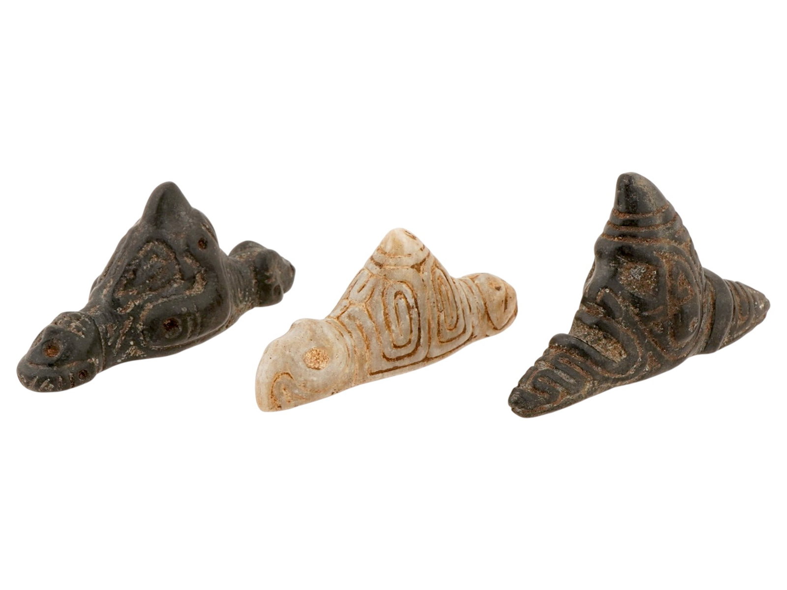 ANCIENT PRE COLUMBIAN TAINO STONE ZEMI FIGURINES (1 of 7)