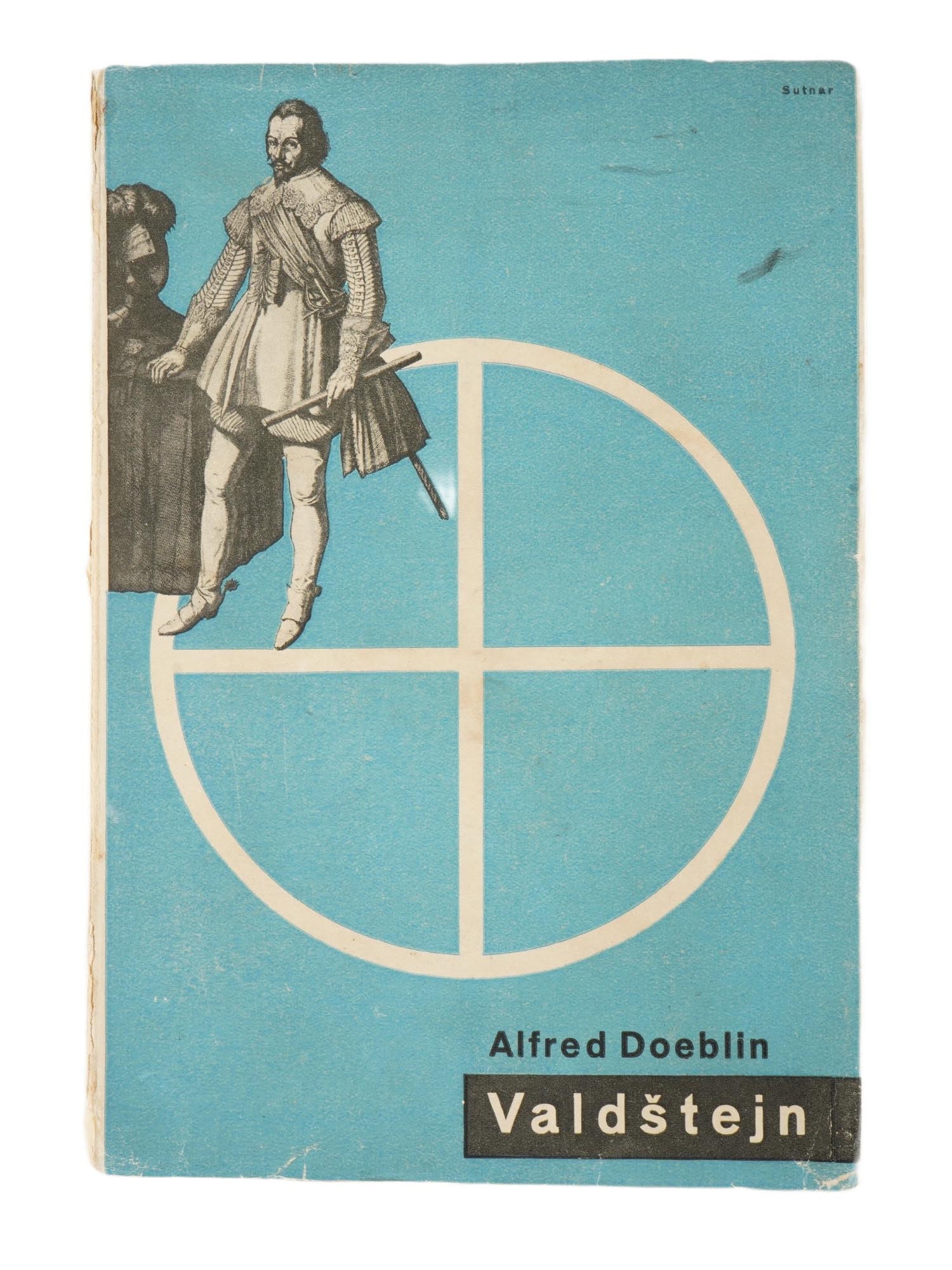 VINTAGE CZECH EDITION NOVEL BOOK BY ALFRED DOEBLIN: A vintage Czech edition monumental historical novel book by Alfred Doeblin. Published in Czech as Valdstejn, released by the Druzstevni prace publishing house in 1931. The cover was designed by Ladisl