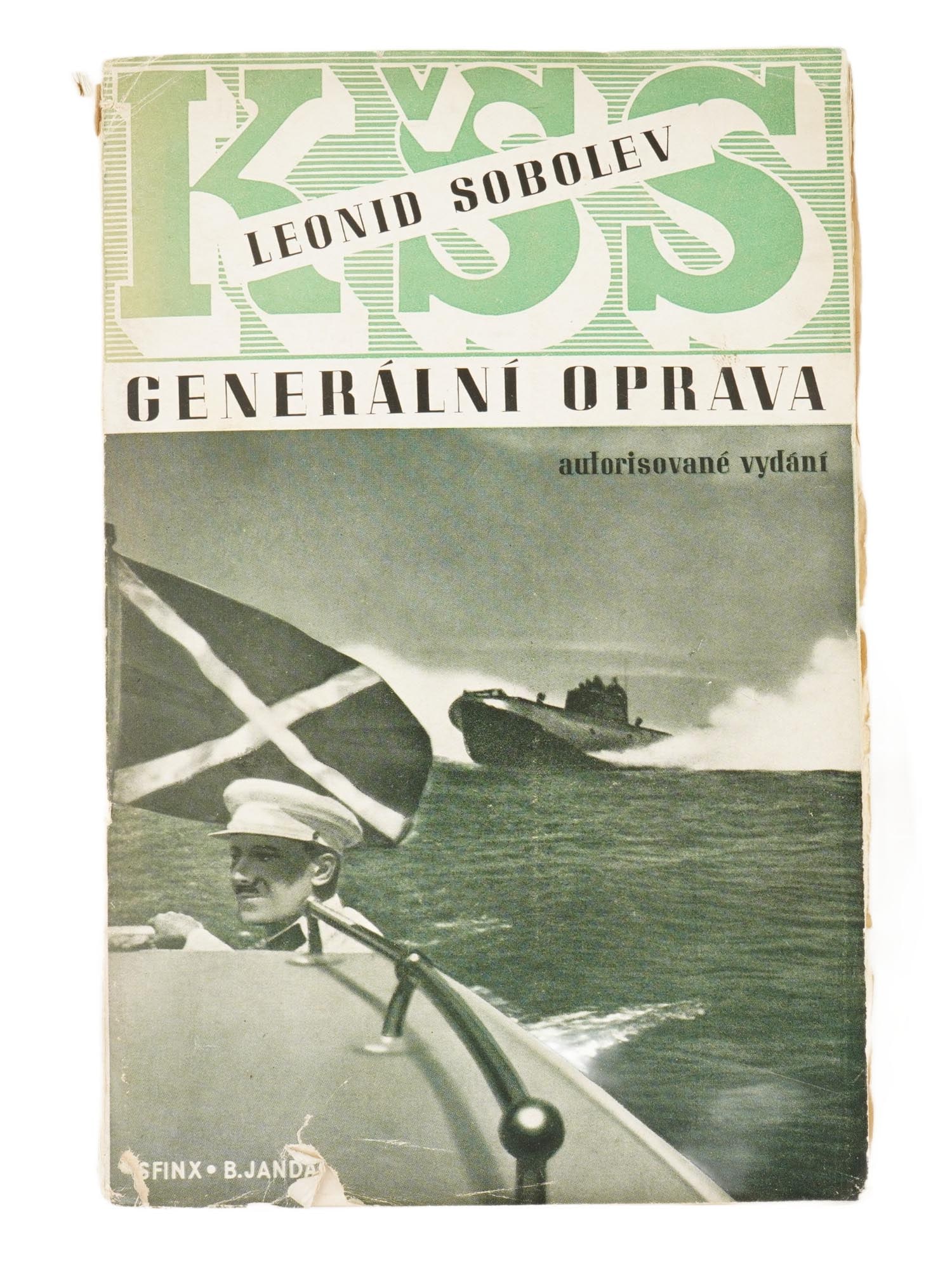 VINTAGE CZECH BOOK BY LEONID SOBOLEV THE OVERHAUL 1936: A vintage Czech book edition titled The Overhaul by Leonid Sobolev. The book was published in Prague by Sfinx, Bohumil Janda in 1936 as part of the Library of the Sixth of the World series.Vintage Boo