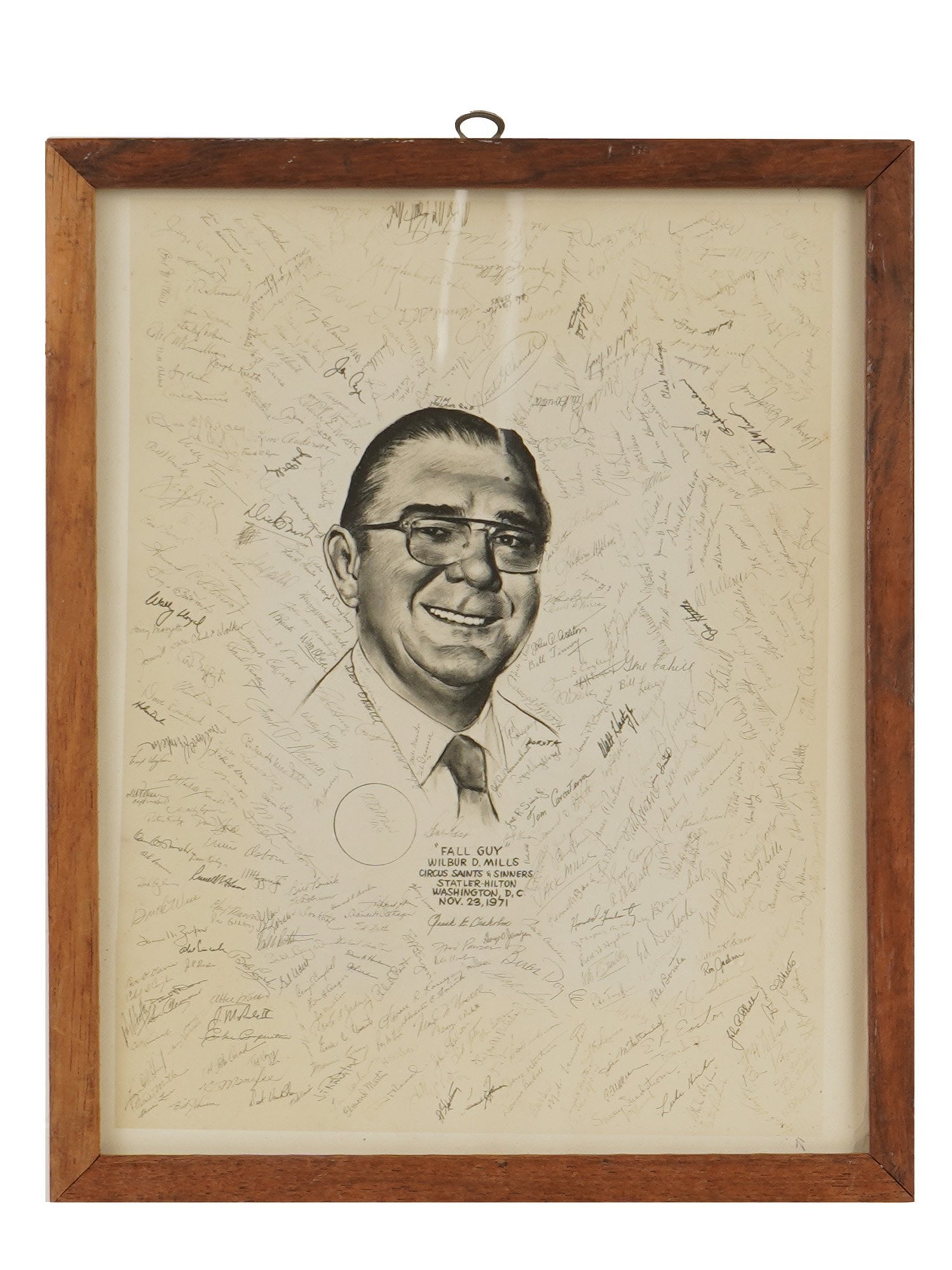 1971 WILBUR D. MILLS ROAST PORTRAIT WITH AUTOGRAPHS (1 of 6)
