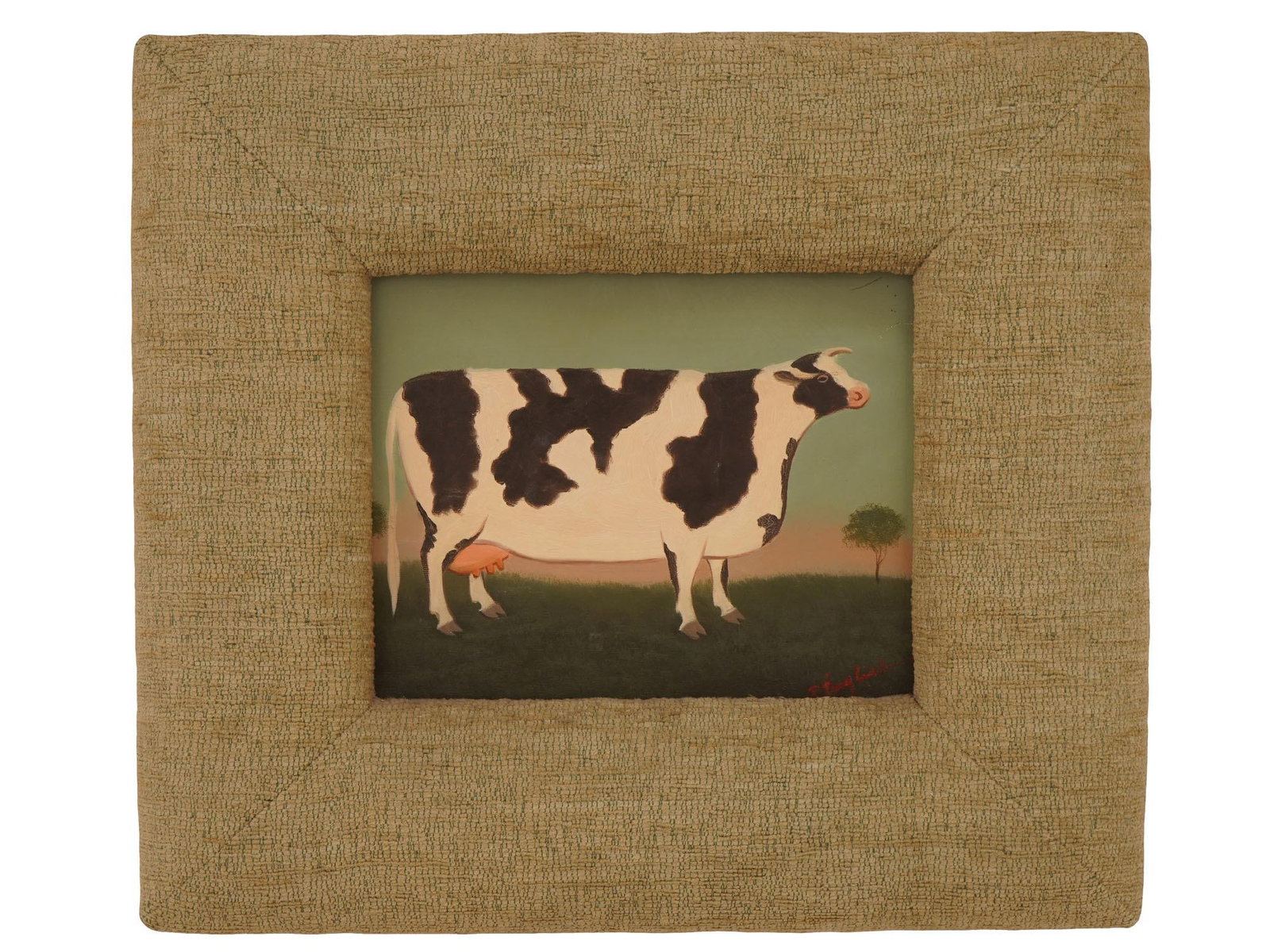 PAUL BRITISH OIL PAINTING OF A COW (1 of 5)