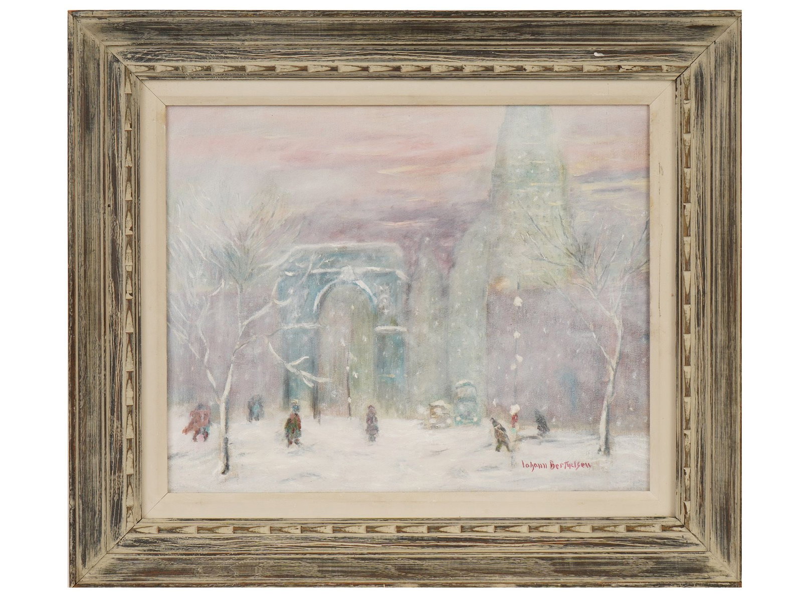 AMERICAN CITYSCAPE OIL PAINTING BY JOHANN BERTHELSEN (1 of 4)