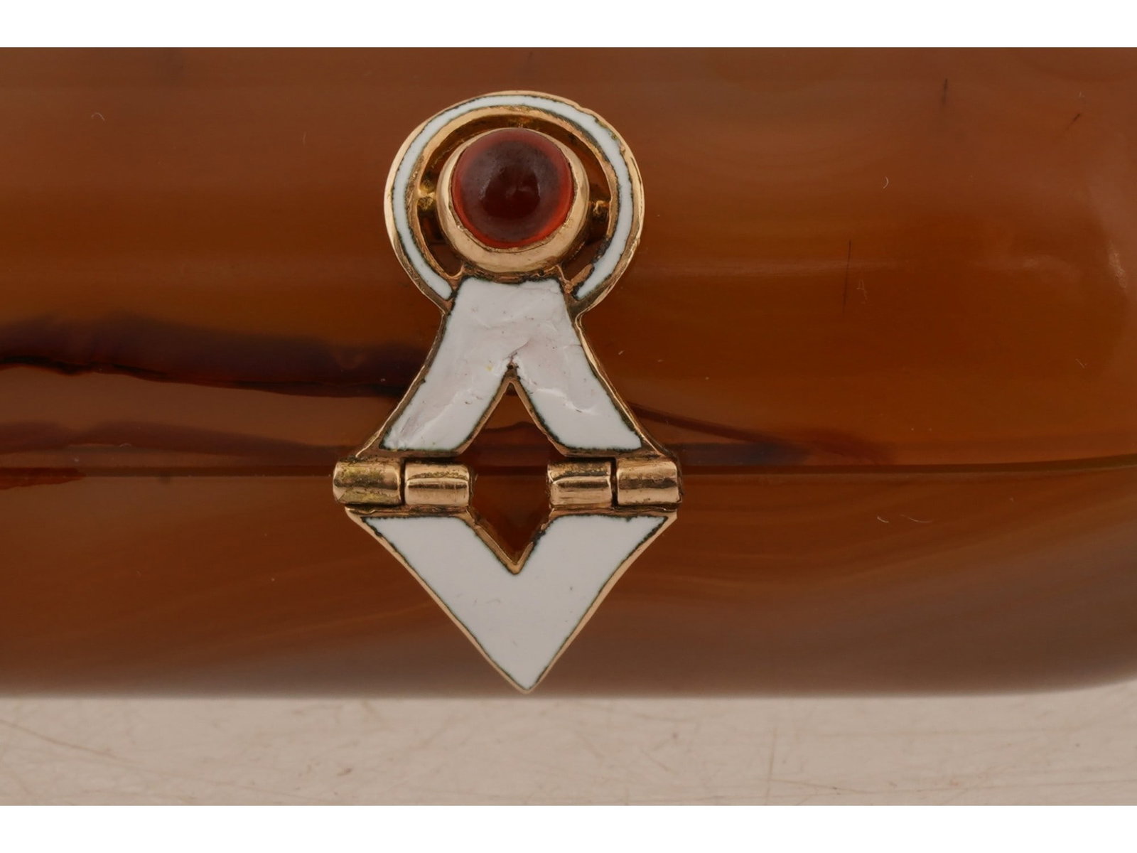 RUSSIAN GOLD AGATE RUBY AND DIAMOND CIGARETTE CASE - 9