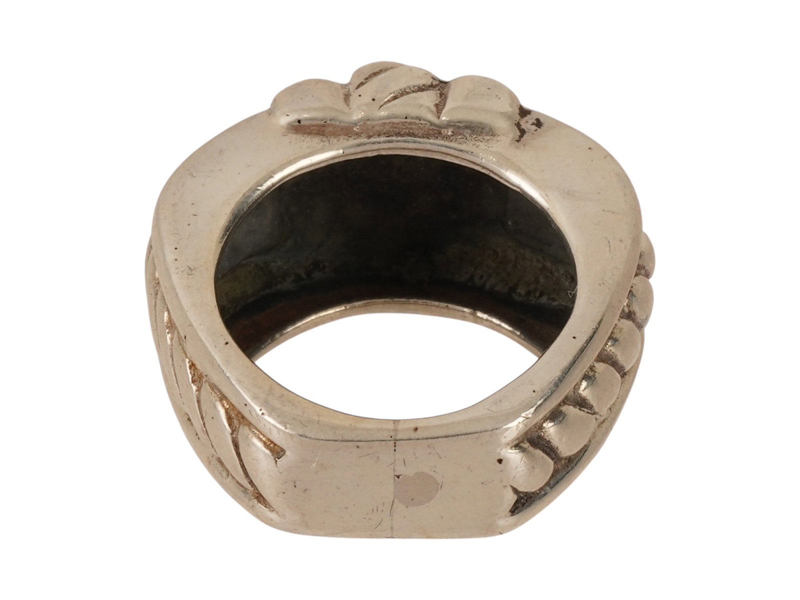 VINTAGE STERLING SILVER BRAIDED RING - 4