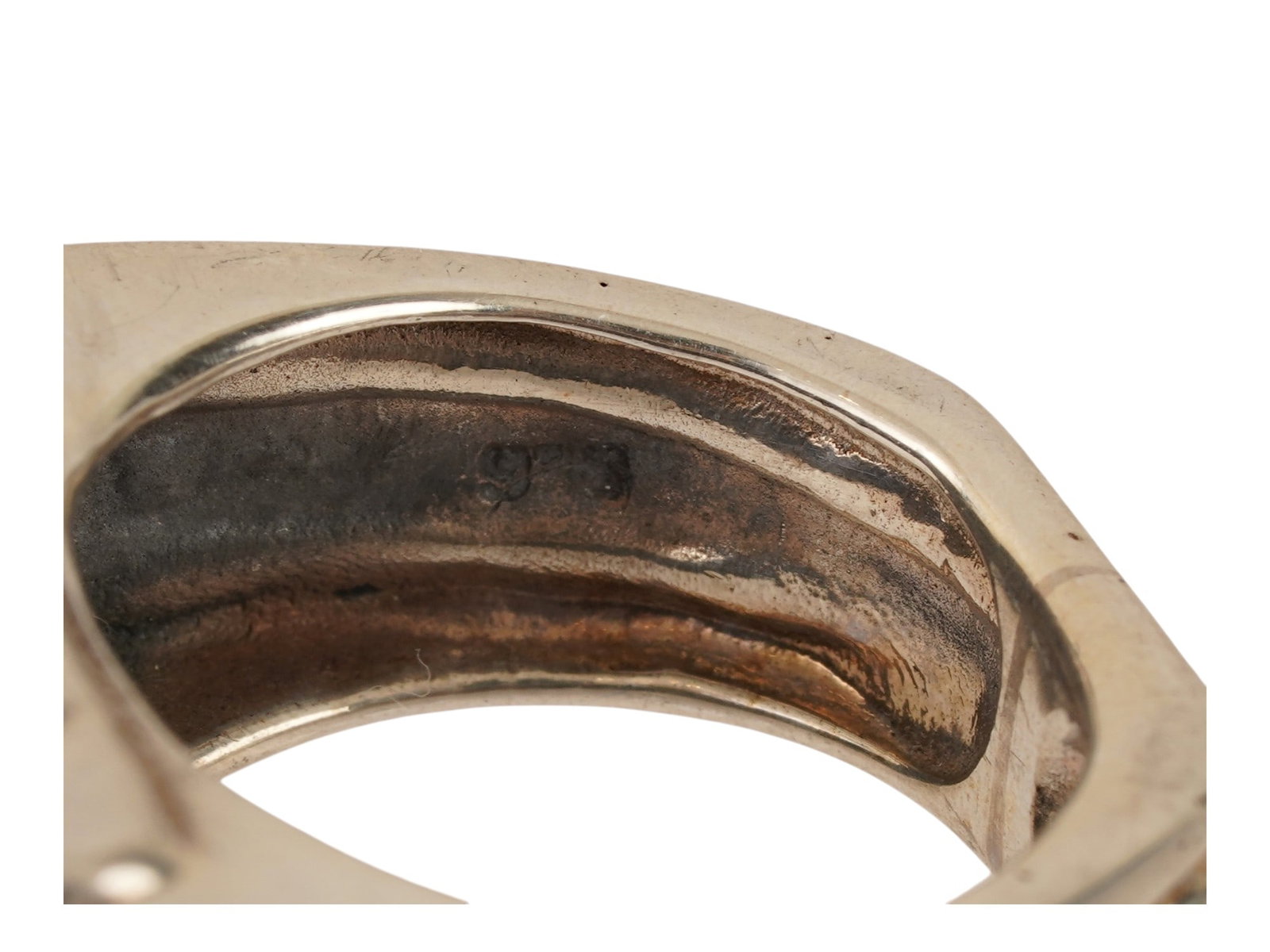 VINTAGE STERLING SILVER BRAIDED RING - 8