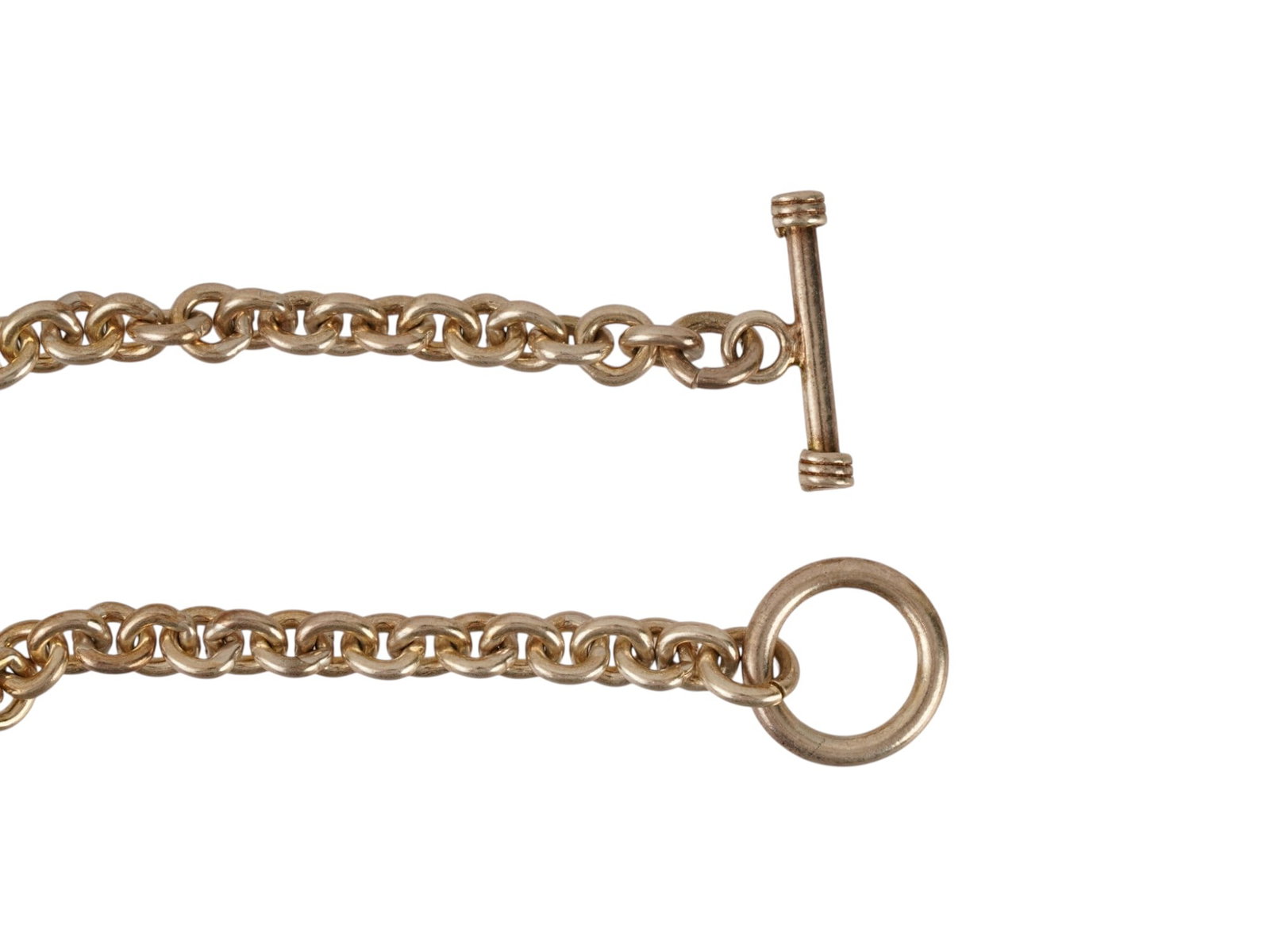 STERLING SILVER TOGGLE LINK CHAIN DESIGN BRACELET - 4